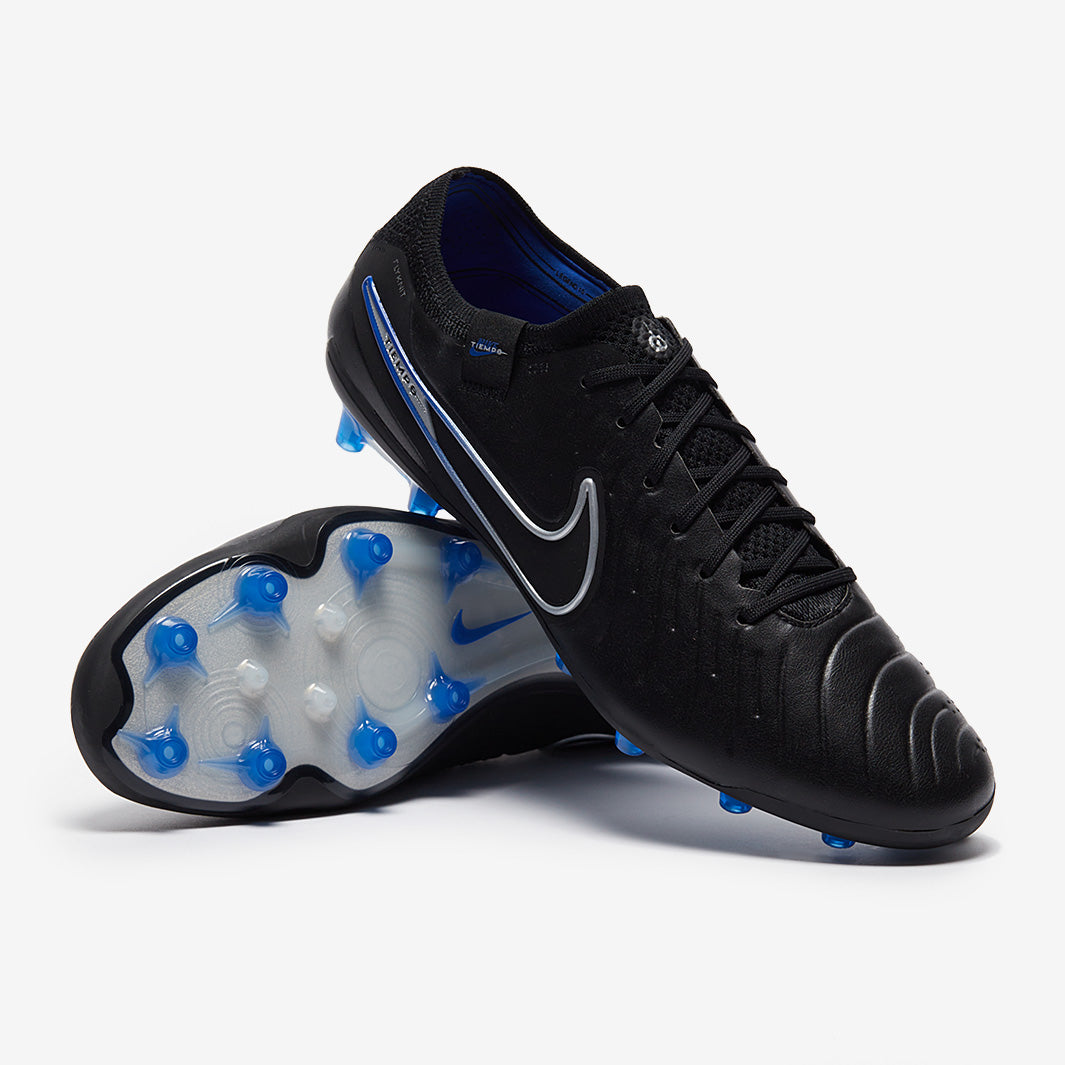 Nike Tiempo Legend X Elite AG - Black/Chrome/Hyper Royal - Mens Cleats