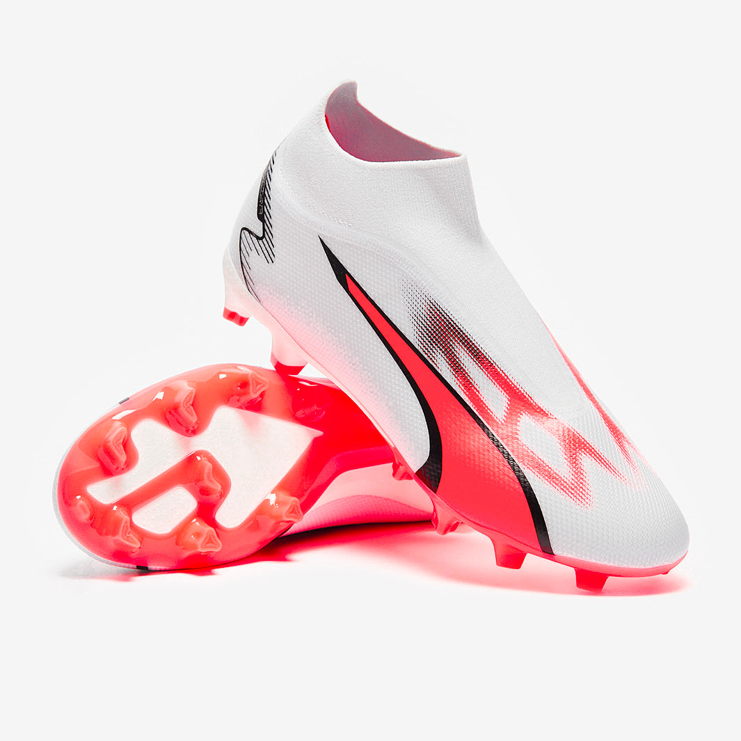 ufm Super Pluser Ⅱ FWⅡ-8060 Puma Ultra Match+ Laceless FG/AG - Puma White/Fire Orchid - Mens