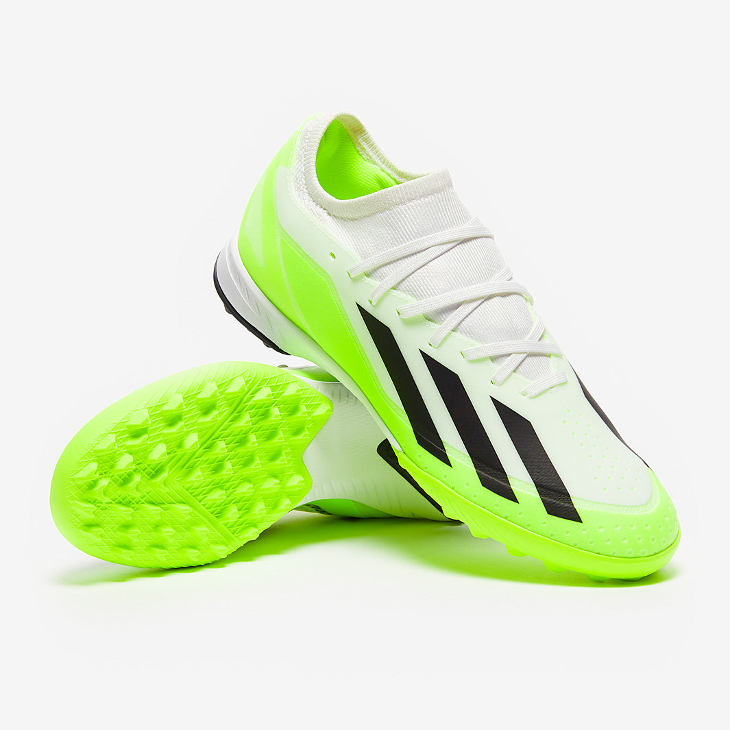 adidas X Crazyfast.3 TF - White/Core Black/Lucid Lemon - Mens Boots