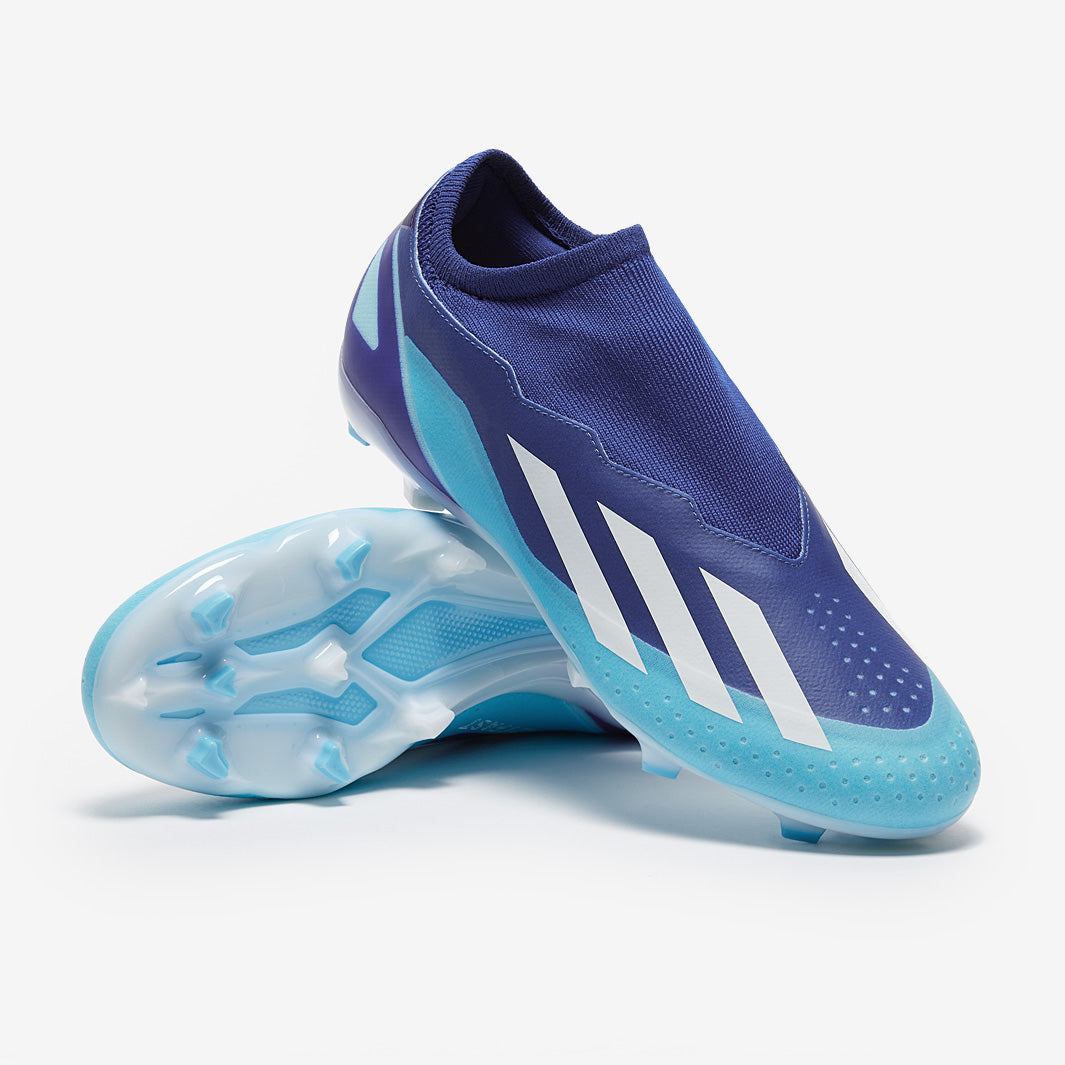 adidas サッカーシューズ ホワイト/ブルー adidas-x-crazyfast3-fg-blue-