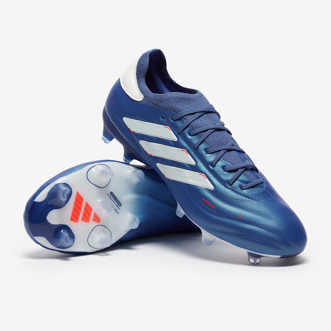 adidas Copa Pure 2+ FG - Lucid Blue/White/Solar Red - Mens Boots