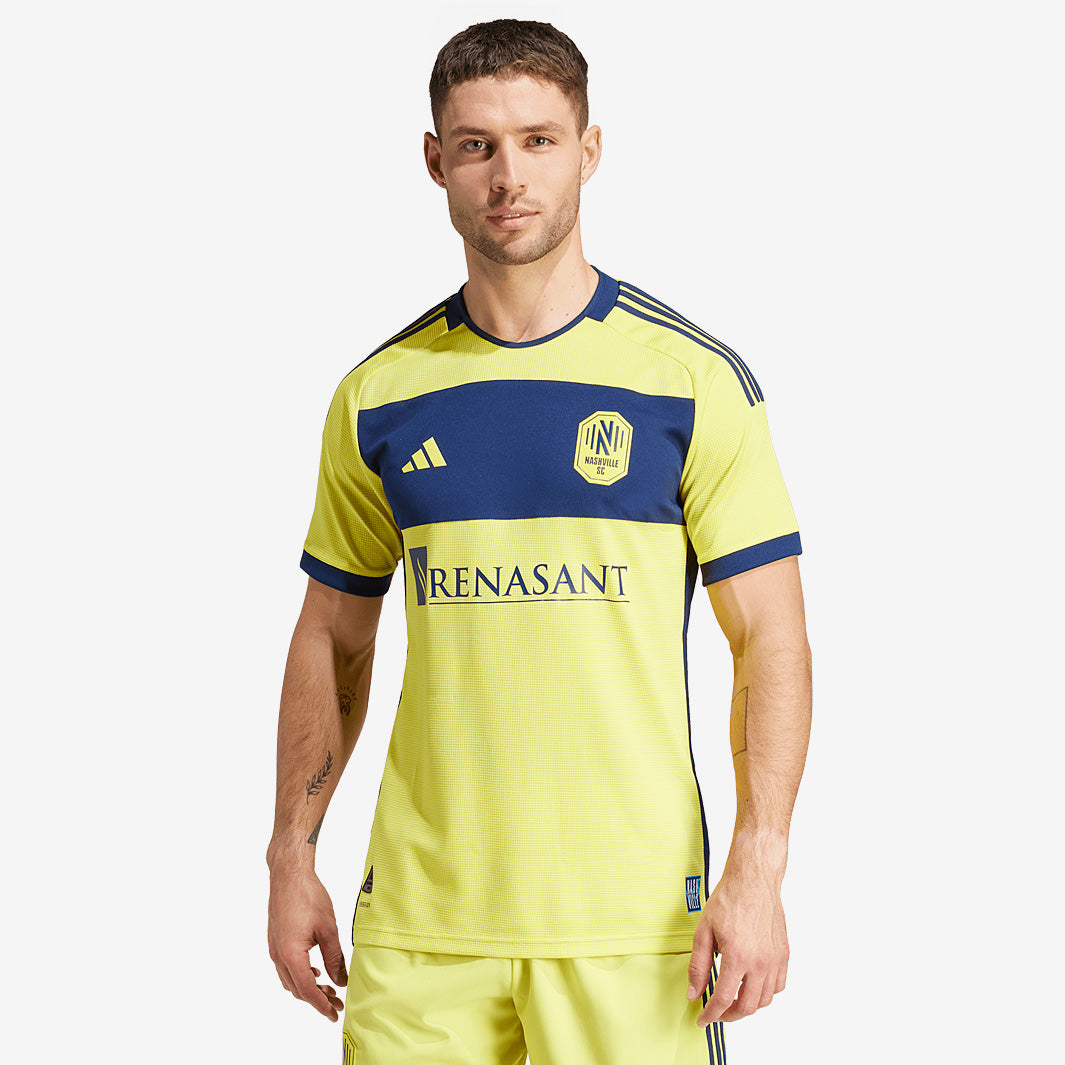 adidas Nashville SC 2024 Authentic Home Jersey - Shock Yellow/Team