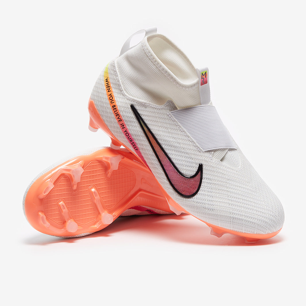 Nike Kids Air Zoom Mercurial Superfly IX Pro x Rashford FG - White