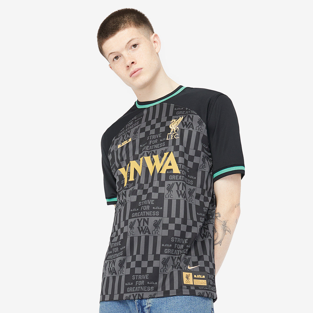 Nike Lebron James x Liverpool Dri-Fit Stadium SS Shirt - Black