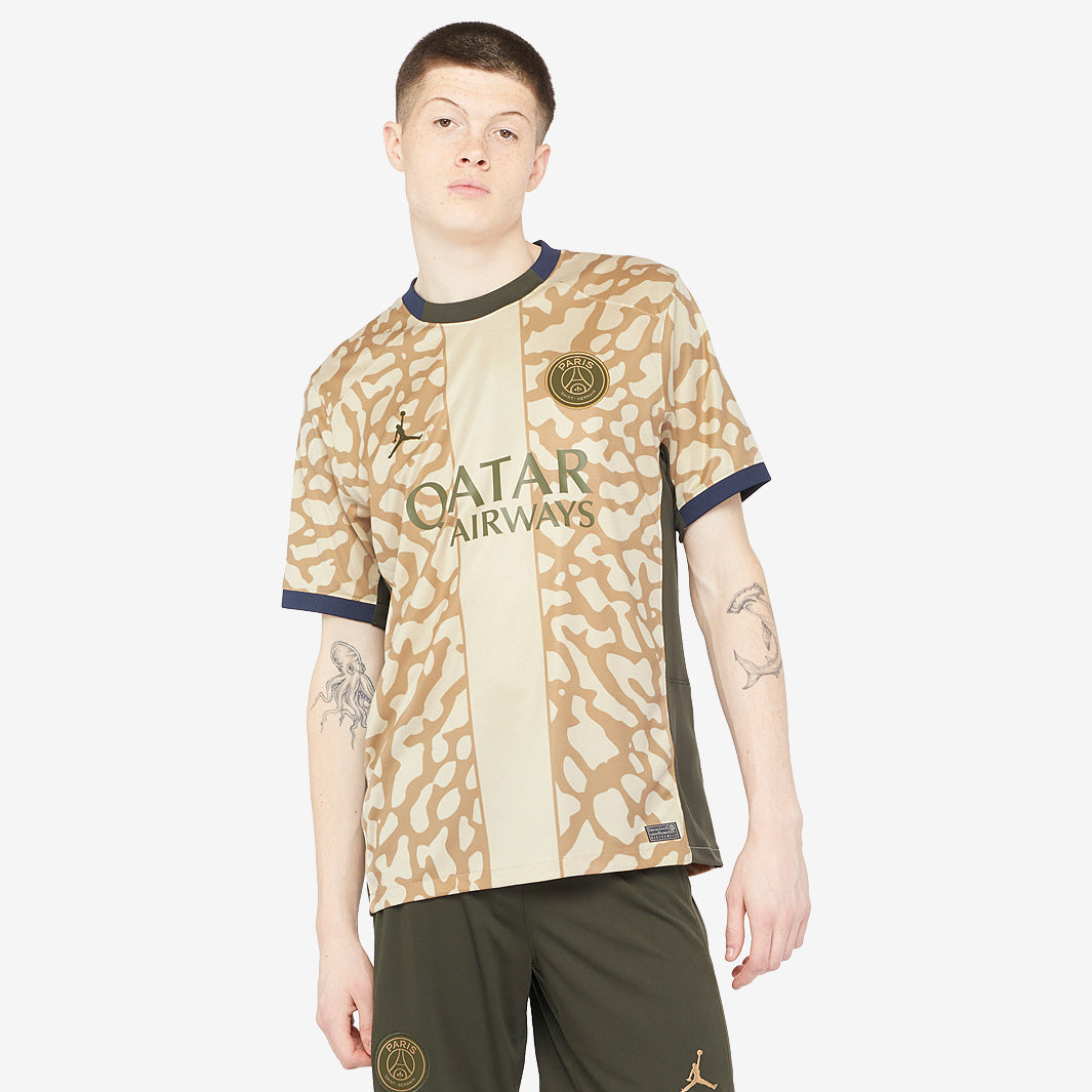 PSG M NK DF STAD JSY SS 4TH - Hemp/Obsidian/Sequoia/Rough Green