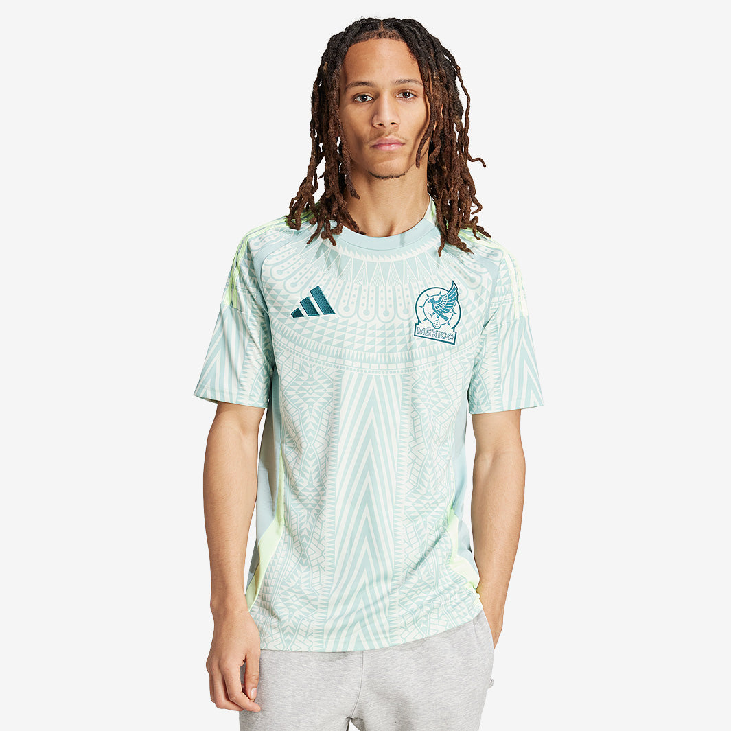 adidas Mexico 2024 Away Shirt - Linen Green - Mens Replica