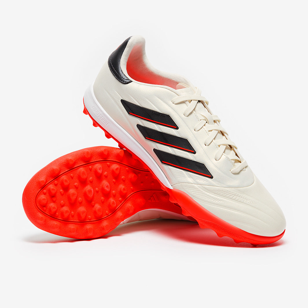 adidas Copa Pure 2 Elite Turf - Ivory/Core Black/Solar Red - Adult