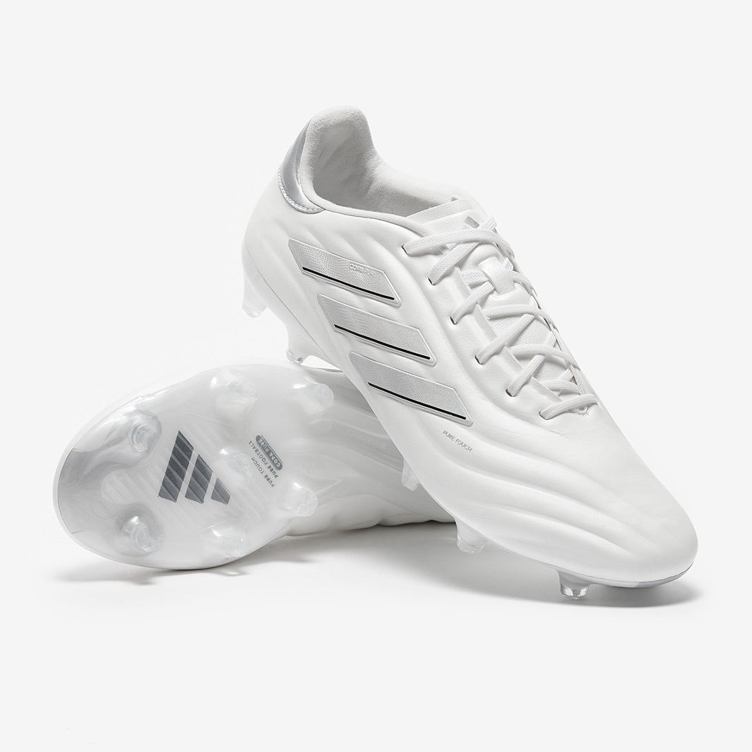 adidas Copa Pure 2 Elite Firm Ground - White/White/Silver Met