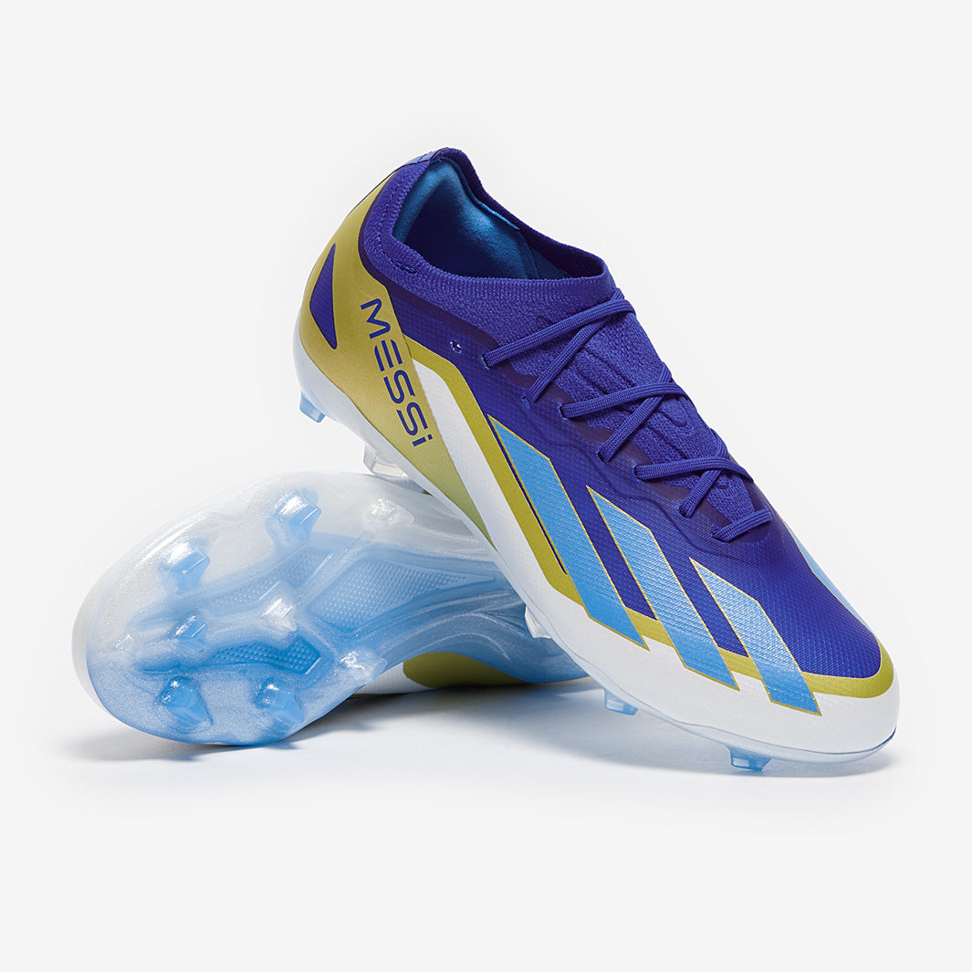 adidas Kids X Crazyfast Elite Messi Firm Ground - Lucid Blue/Blue