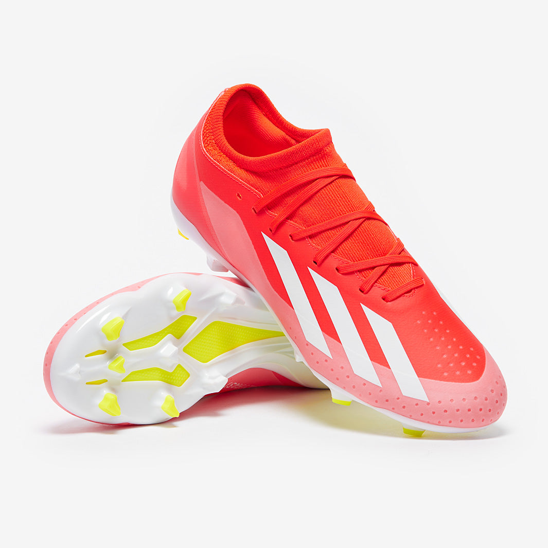 adidas X Crazyfast League Firm Ground - Solar Red/White/Team Solar