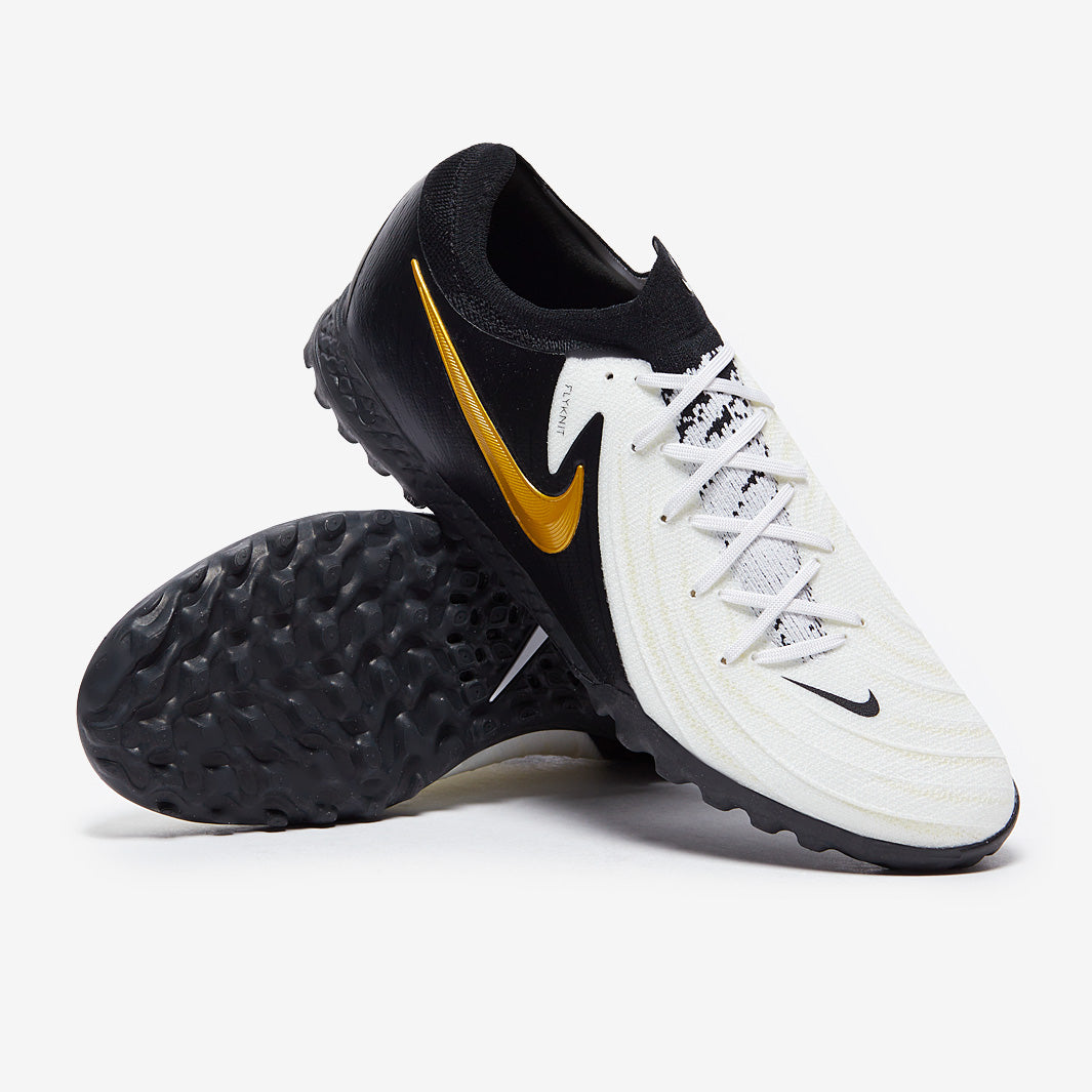 シューズ NIKE PHANTOM GX II PRO TF 27.0 Nike Phantom GX II Pro Turf - White/Black/Metallic Gold Coin
