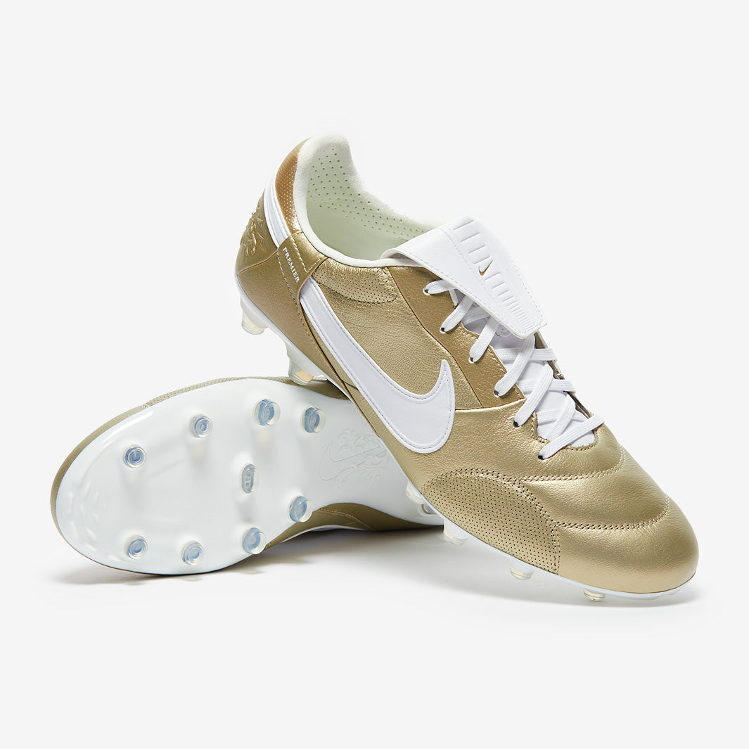 Nike The Premier III Firm Ground - Metallic Gold Grain/White