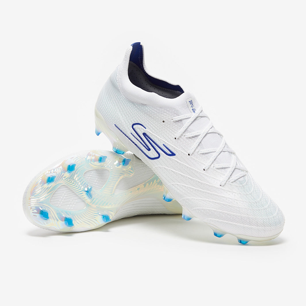 Skechers SKX 01 Low Firm Ground - White/Blue - Adult Boots