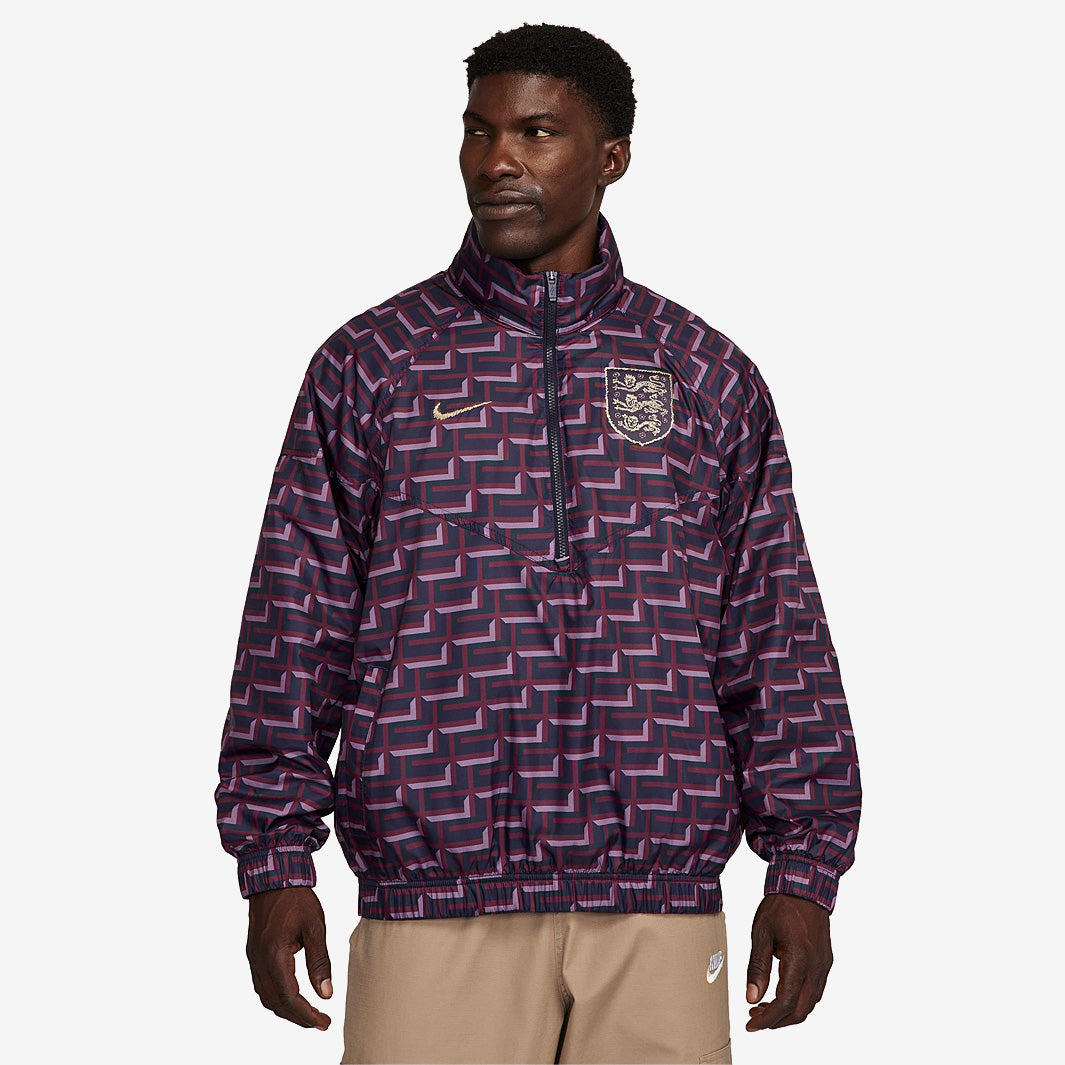 Nike England 2024 Jacket - Rosewood/Purple Ink/Sesame - Mens Replica
