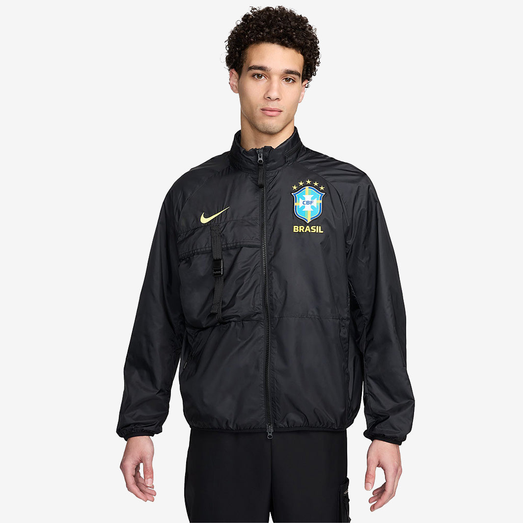 Nike Brazil 2024 Halo Anthem Jacket - Black/Dynamic Yellow - Mens