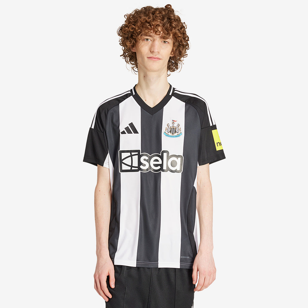 adidas Newcastle United 24/25 Home Shirt - Black/White/Onix - Mens