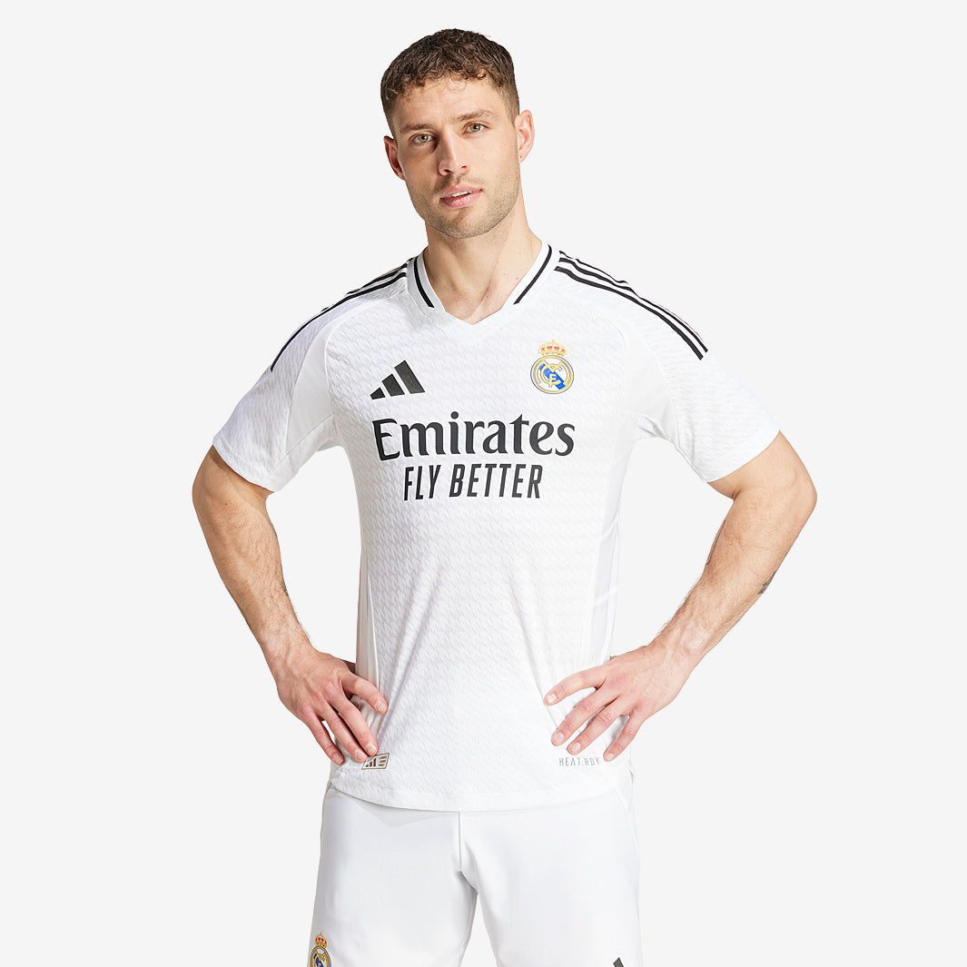 adidas Real Madrid 24/25 Authentic Home Shirt - White - Mens Replica