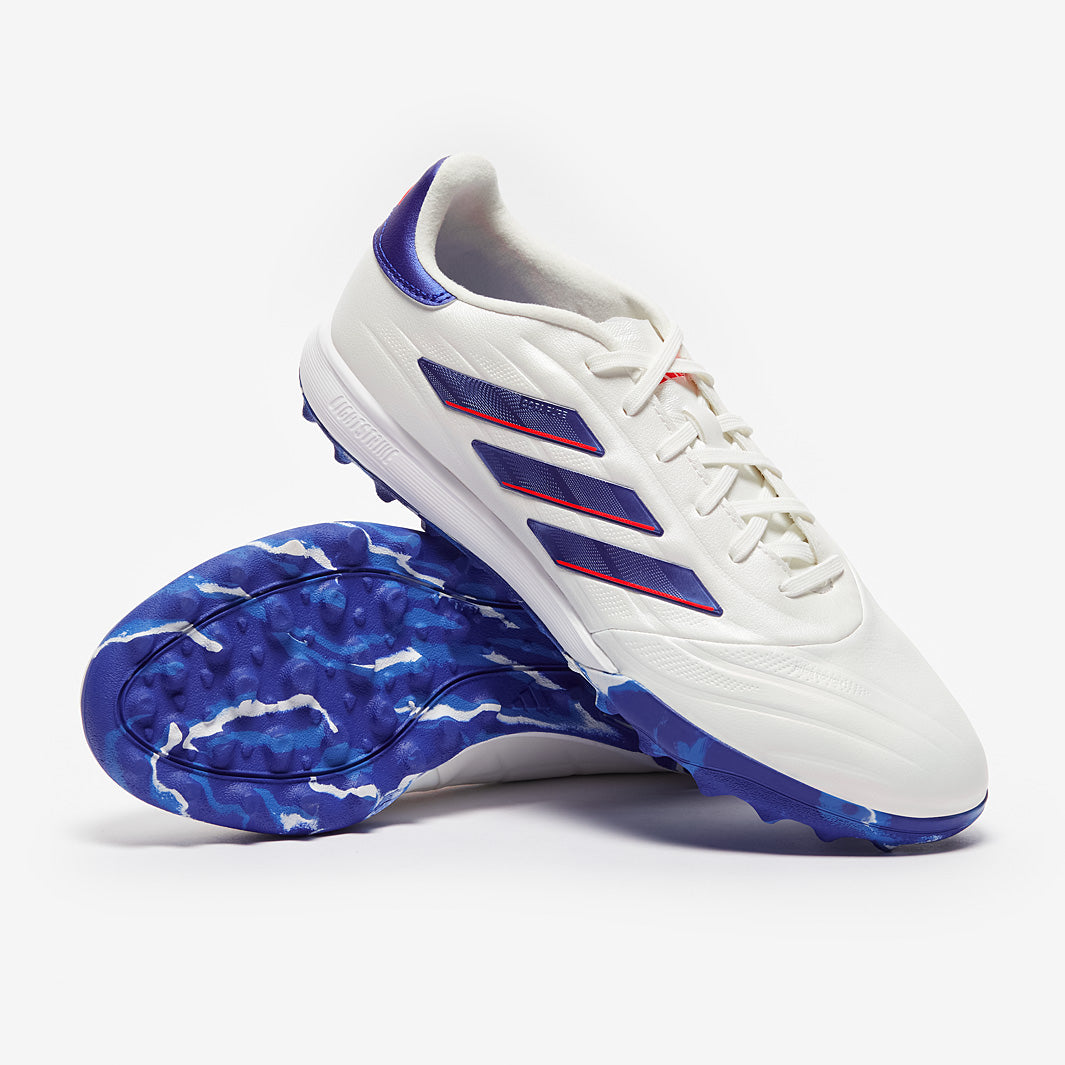 adidas Copa Pure 2 Elite Leather Turf - Ftwr White/Lucid Blue