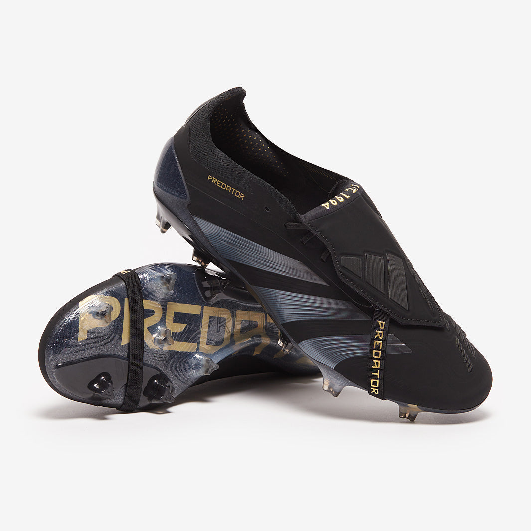 adidas Predator Elite Tongue Firm Ground - Core Black/Carbon/Gold