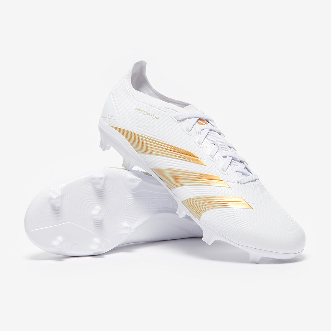 adidas Predator League Firm Ground - Ftwr White/Gold Met/Sandy