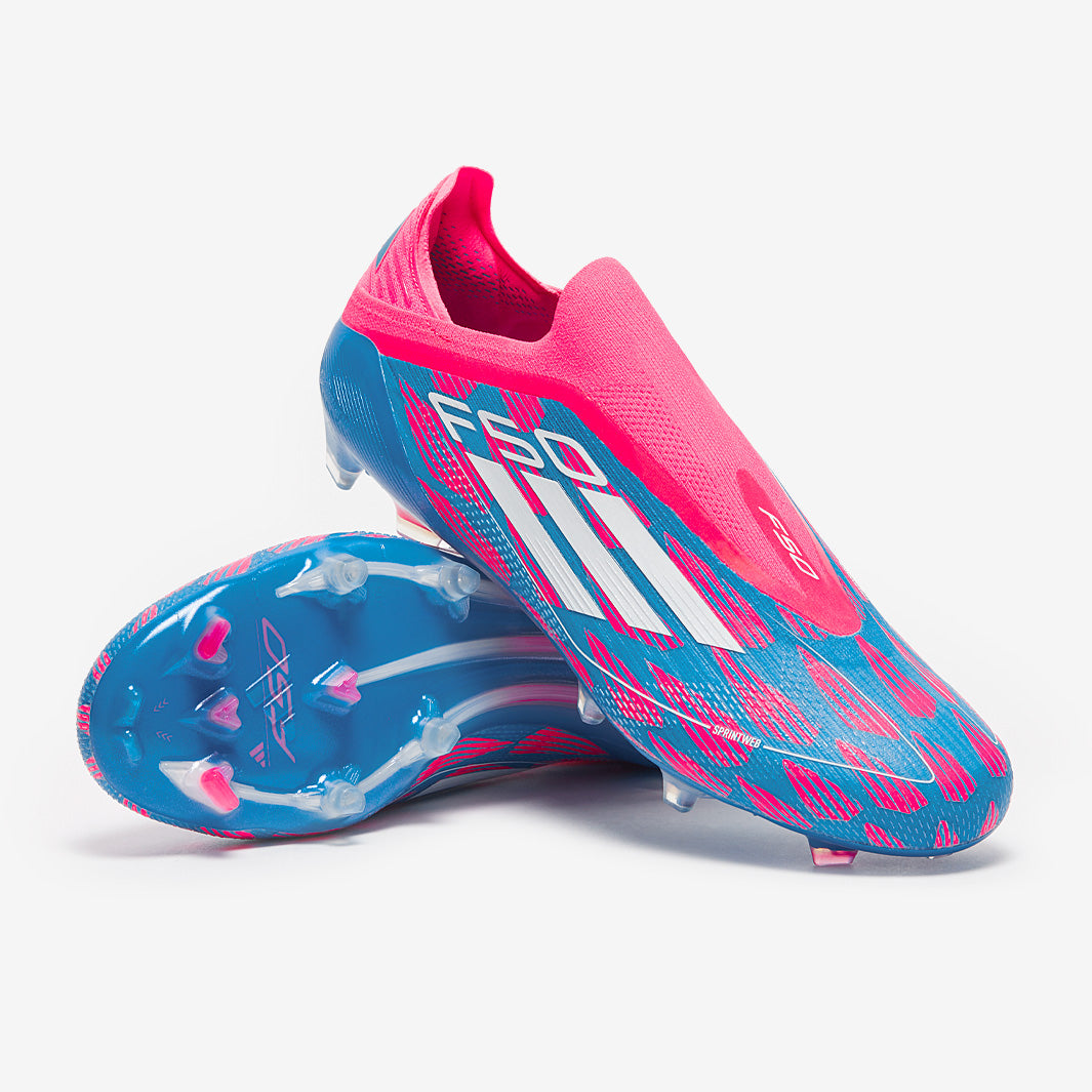 adidas F50 Elite Laceless Firm Ground - Solar Blue/Ftwr White