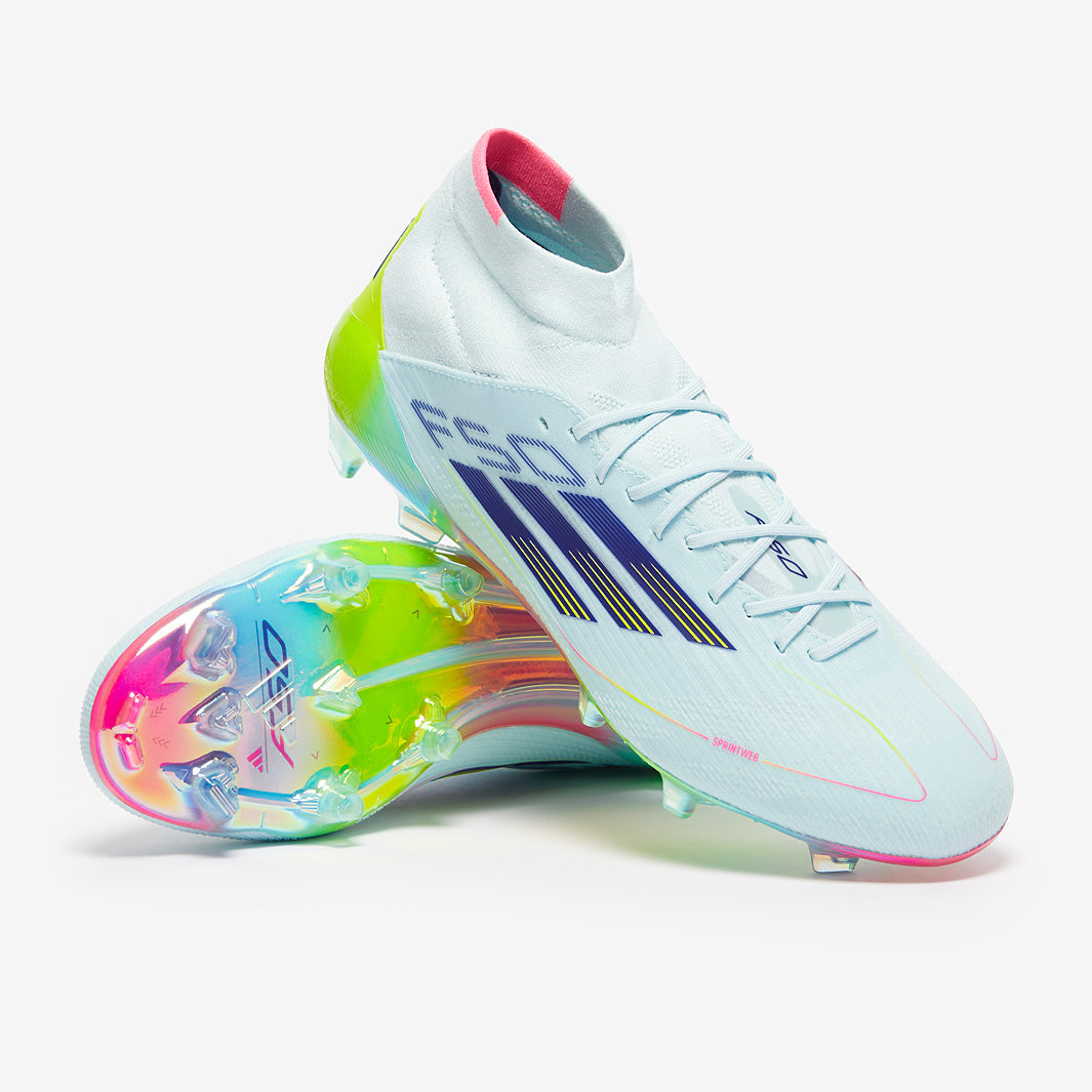 adidas Womens F50 Elite Mid Firm Ground - Almost Blue/Semi Lucid