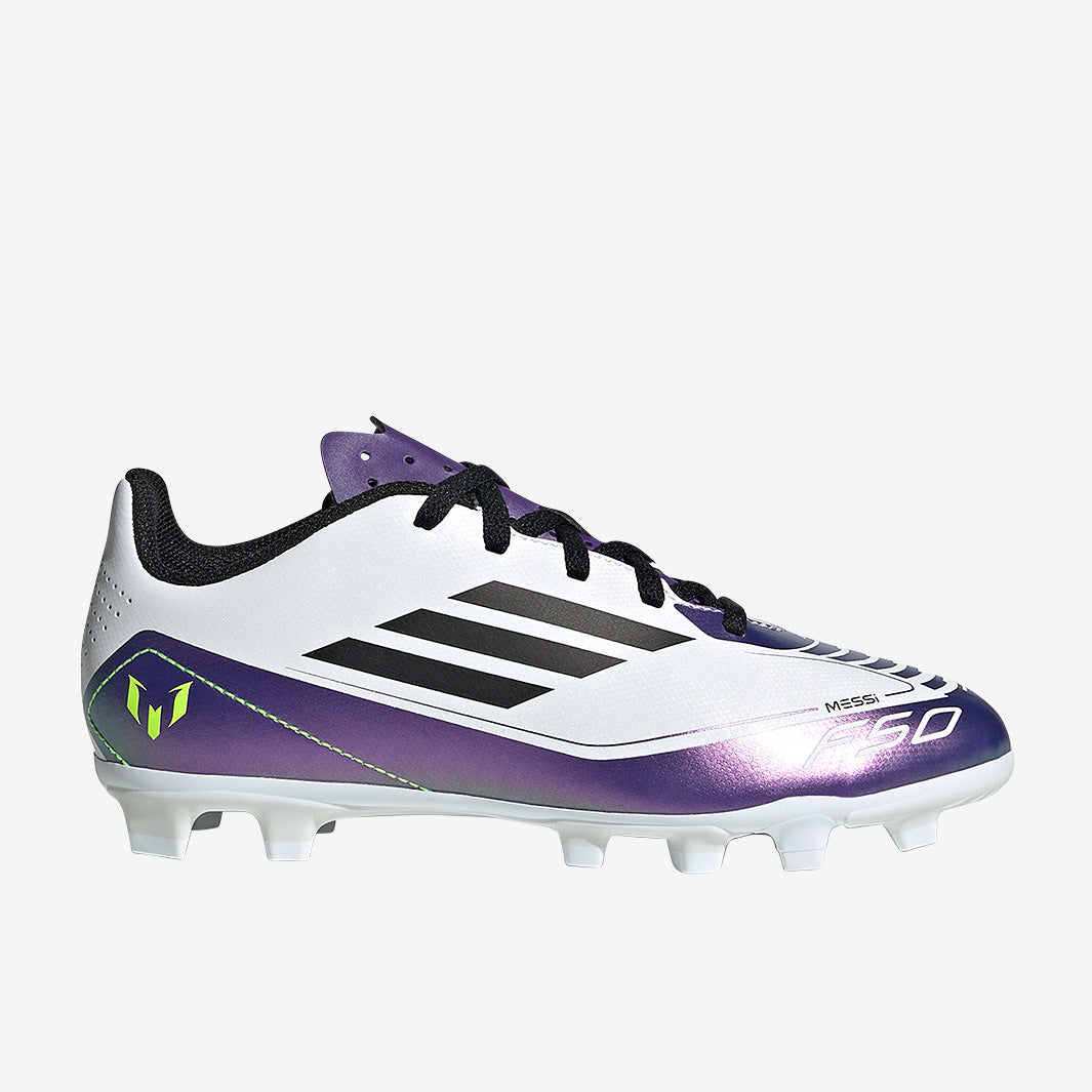 adidas Kids F50 x Messi Club Firm Ground - Ftwr White/Core Black