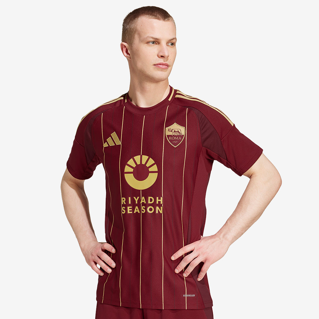 adidas AS Roma 24/25 Home Jersey - Team College Burgundy - Mens