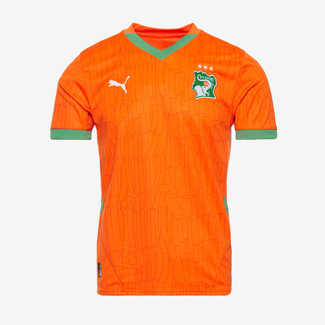 Puma Ivory Coast 2025 Replica Home Shirt - Rickie Orange/Jade