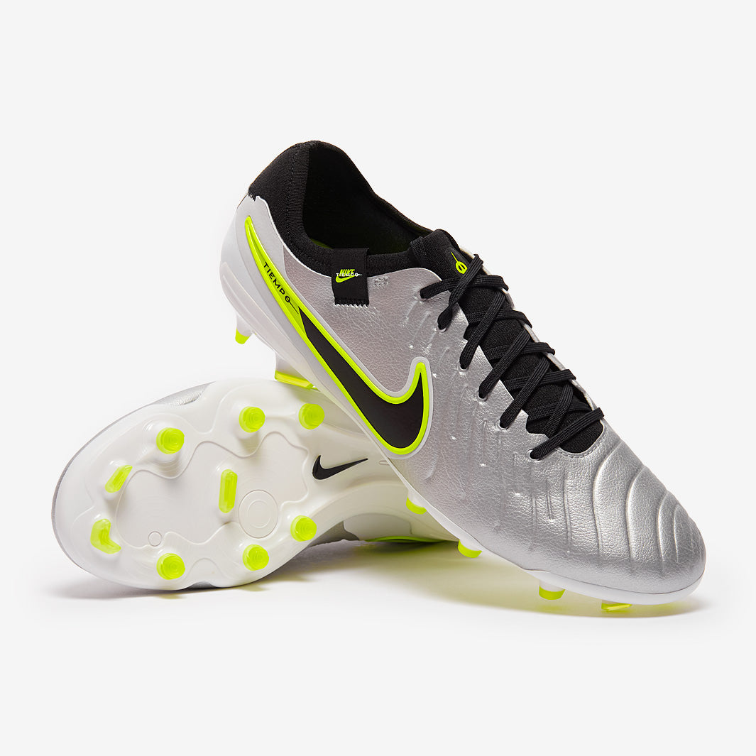 Nike Tiempo Legend X Pro Firm Ground - Metallic Silver/Black/Volt