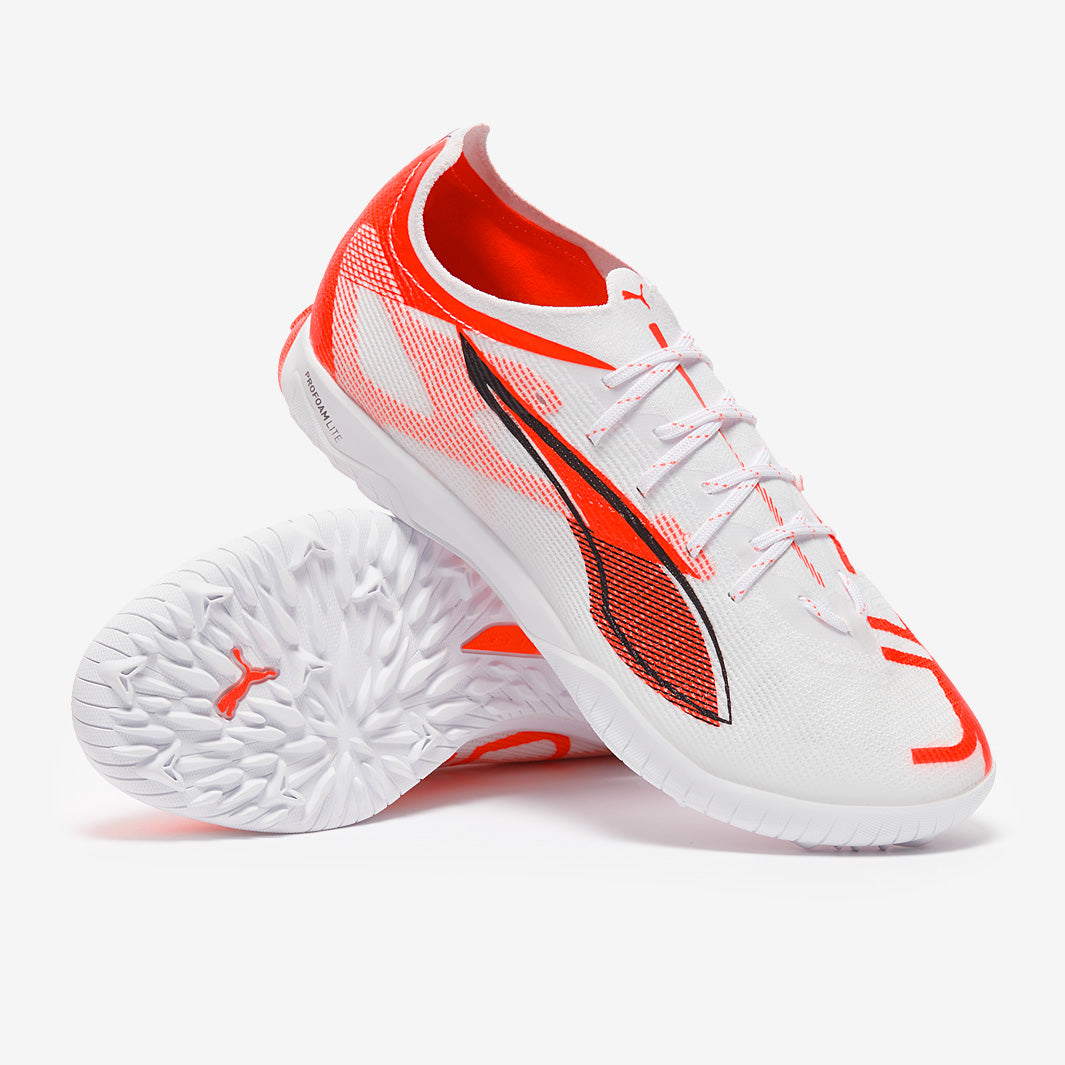 Puma Ultra 5 Pro Cage - Puma White/Puma Black/Glowing Red - Adult