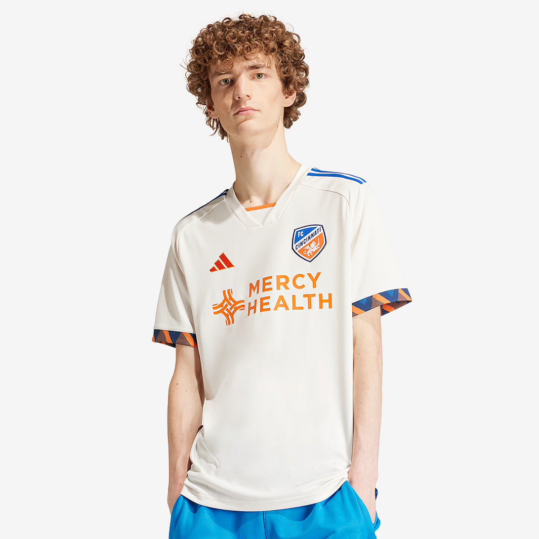 adidas FC Cincinnati 2025 Away Jersey - Chalk White - Mens Replica
