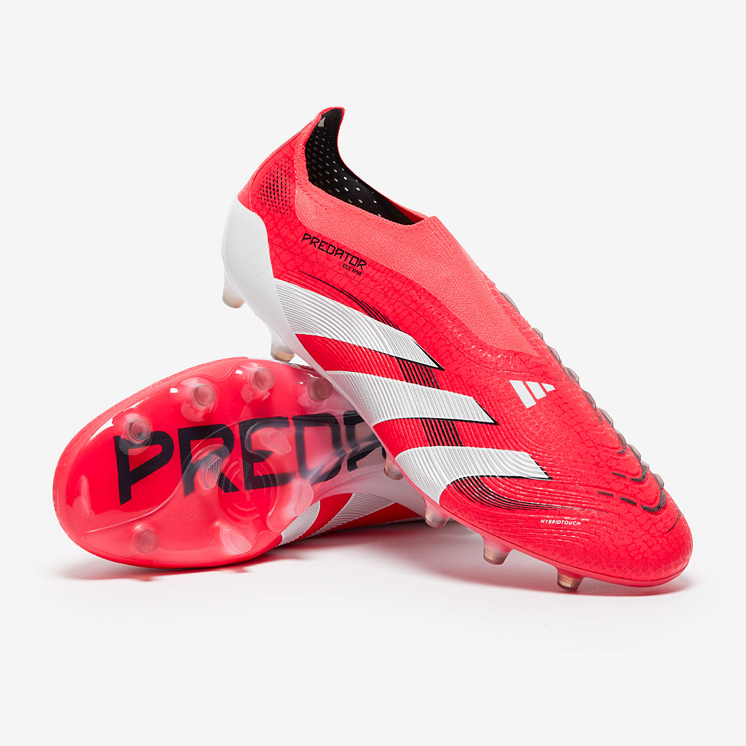adidas Predator Elite Laceless Artificial Grass - Lucid Red/White