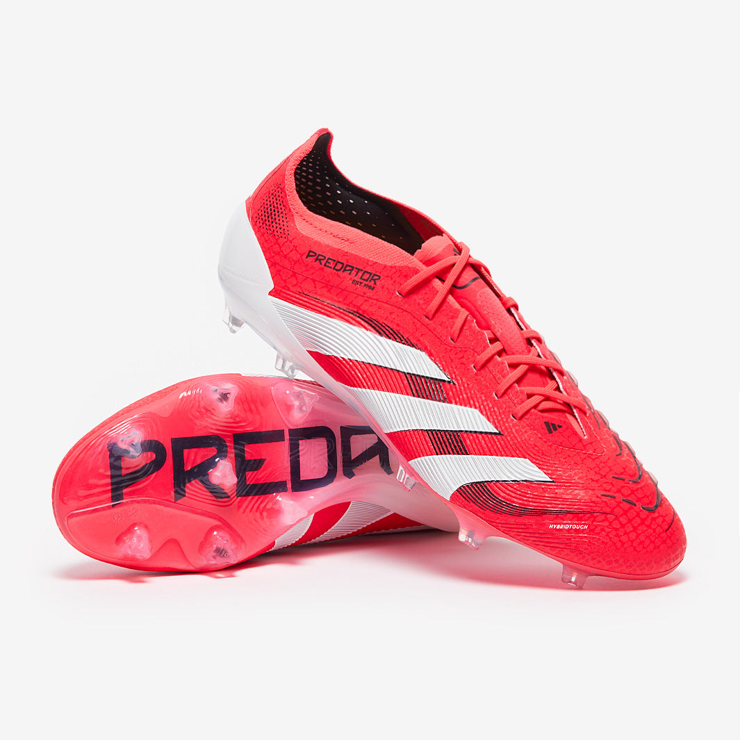 adidas Predator Elite Firm Ground - Lucid Red/White/Black - Adult