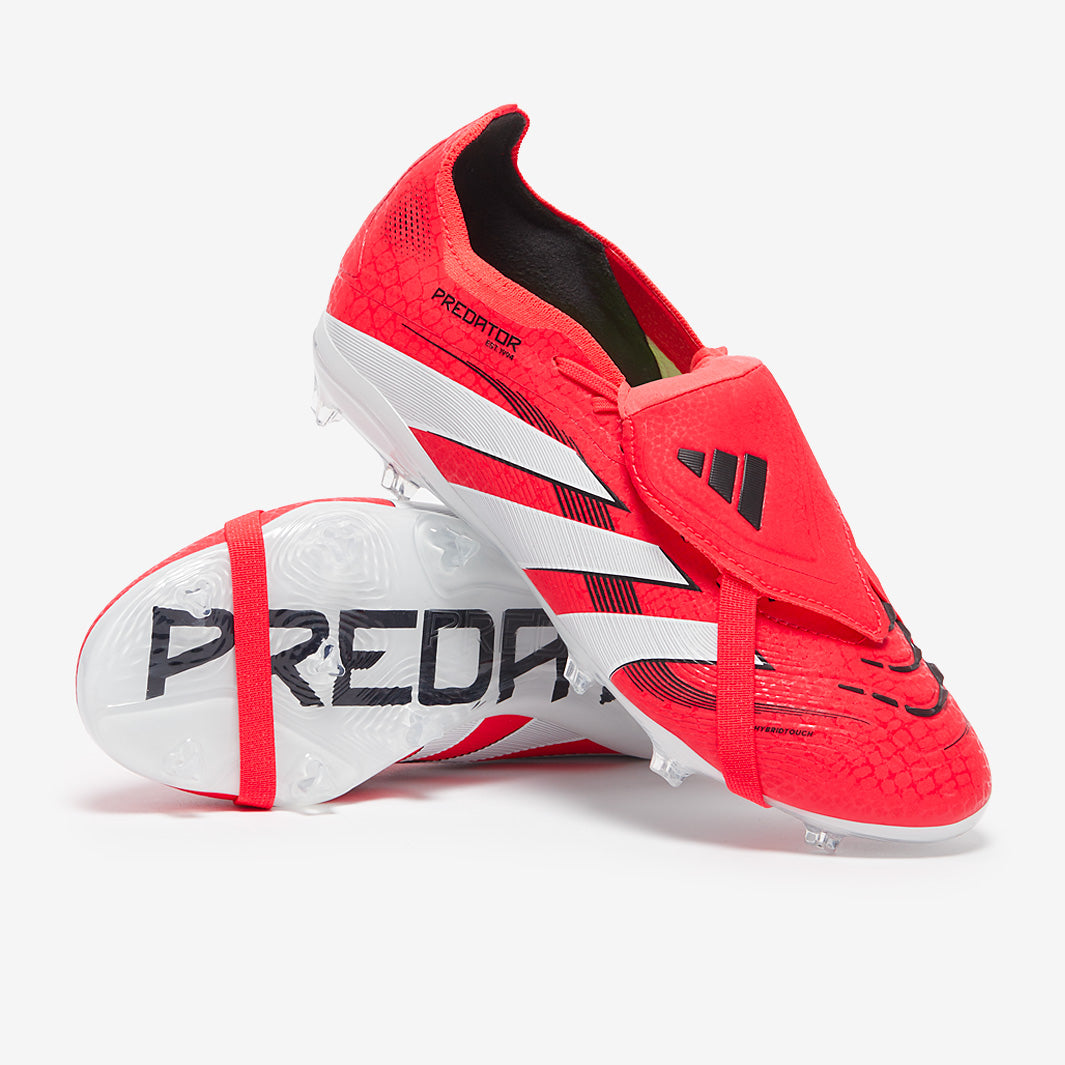 adidas Kids Predator Elite Tongue Firm Ground - Lucid Red/White