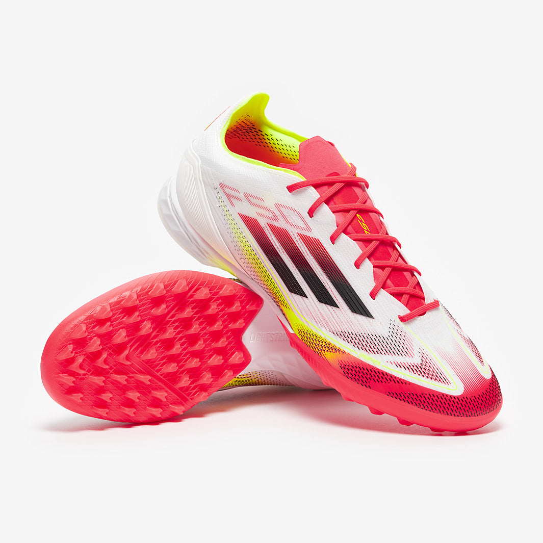 adidas F50 Pro Turf - White/Black/Solar Yellow - Adult Cleats