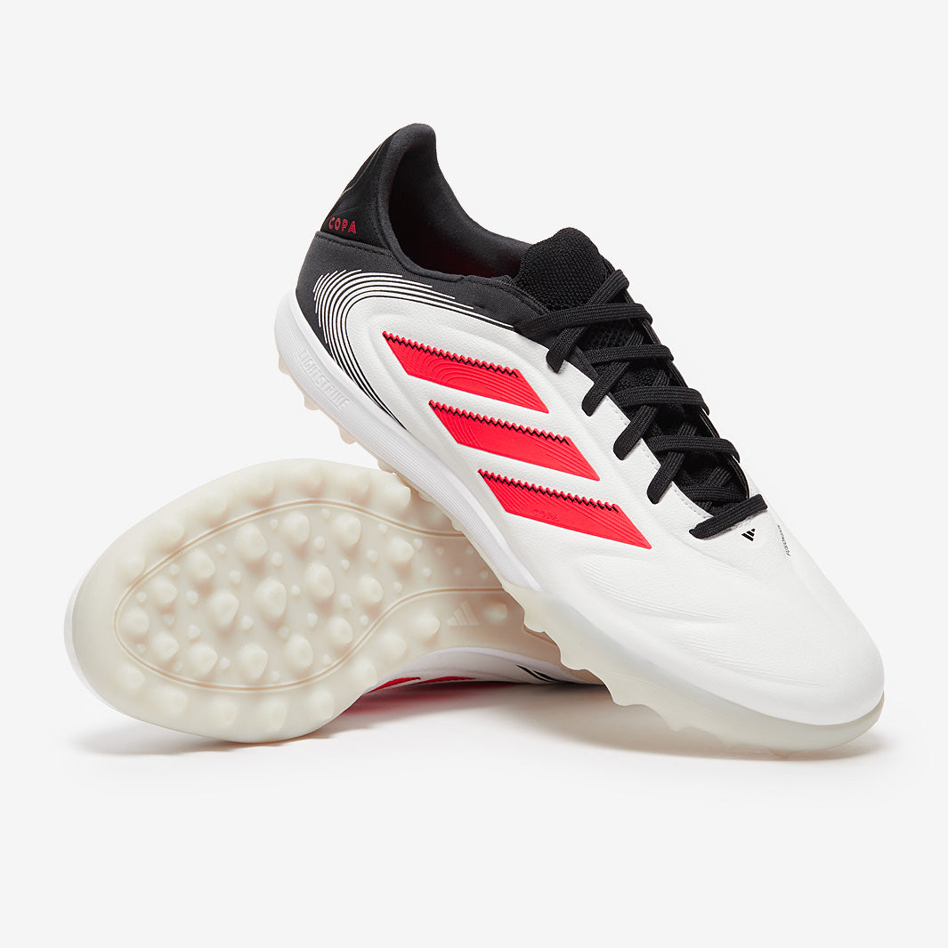 adidas Copa Pure III Pro Turf - White/Lucid Red/Black - Adult Cleats
