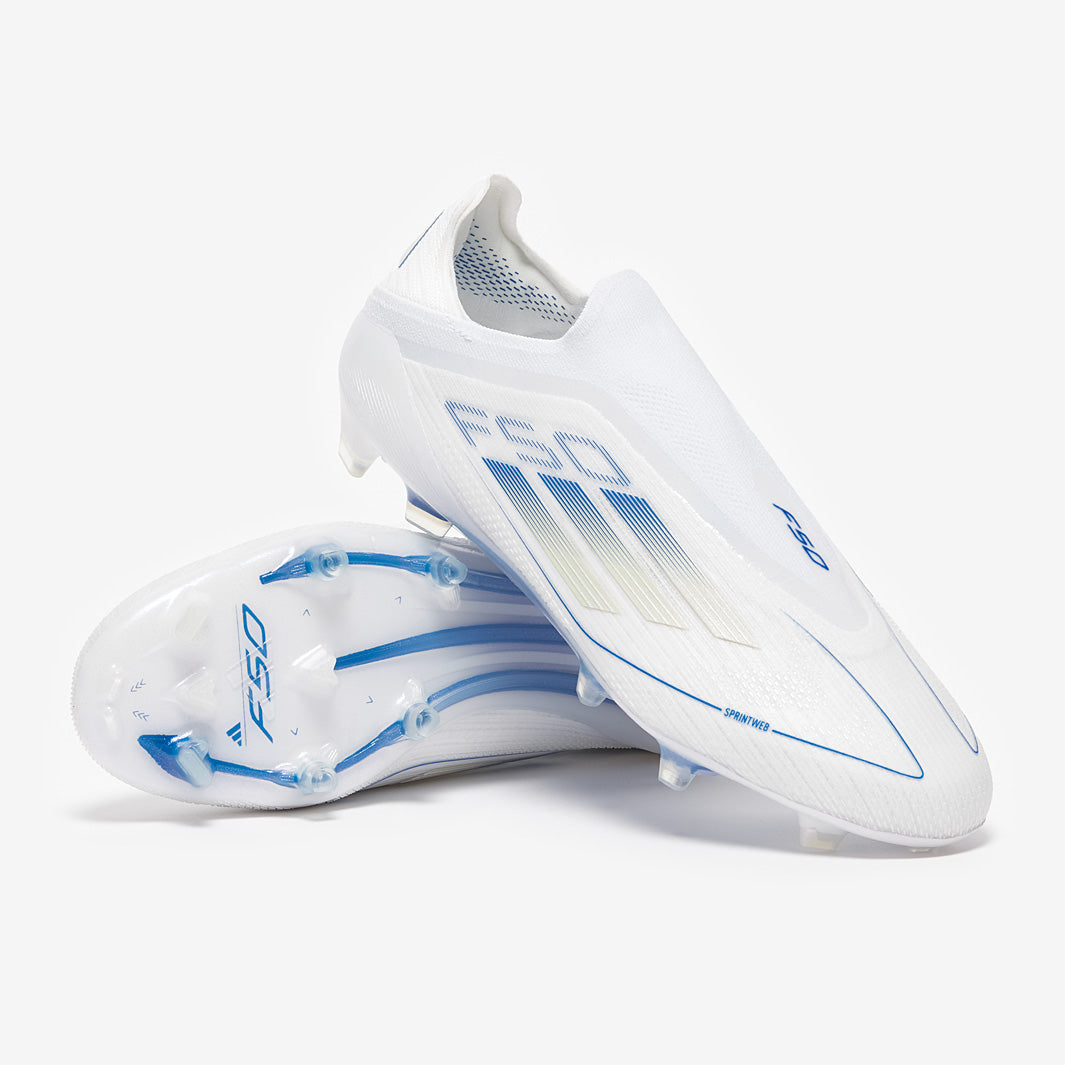 adidas F50 Elite Laceless Firm Ground - White/Pearl Met./White