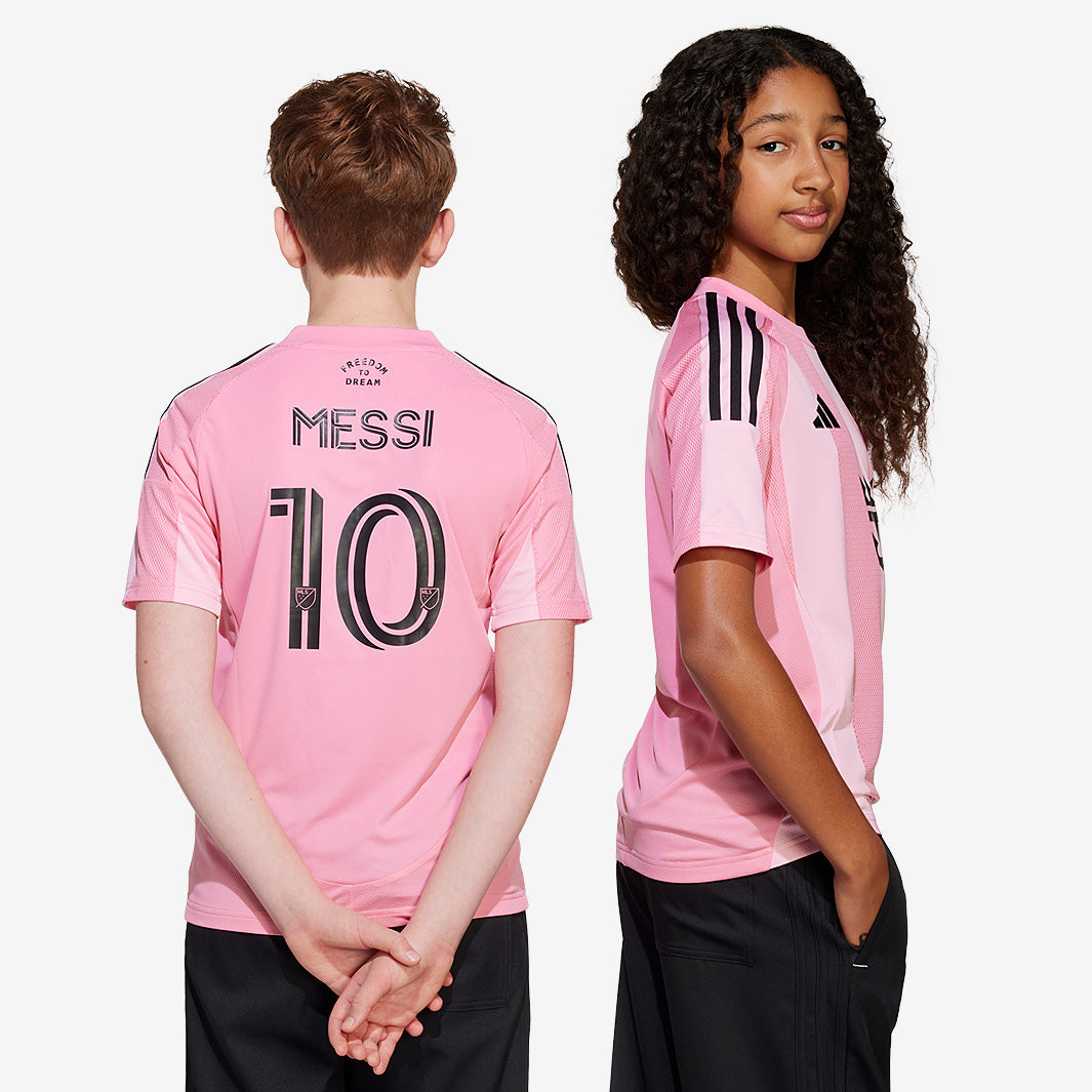adidas Inter Miami 2025 Kids Home Jersey with Messi 10 - Easy Pink