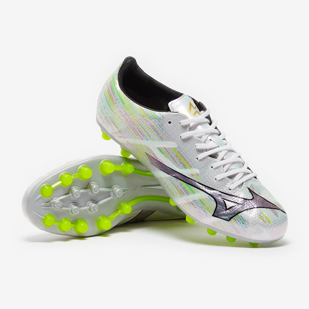 Mizuno Alpha エリート　26cm Mizuno Alpha II Elite Artificial Grass - White/Silver Iridiscent