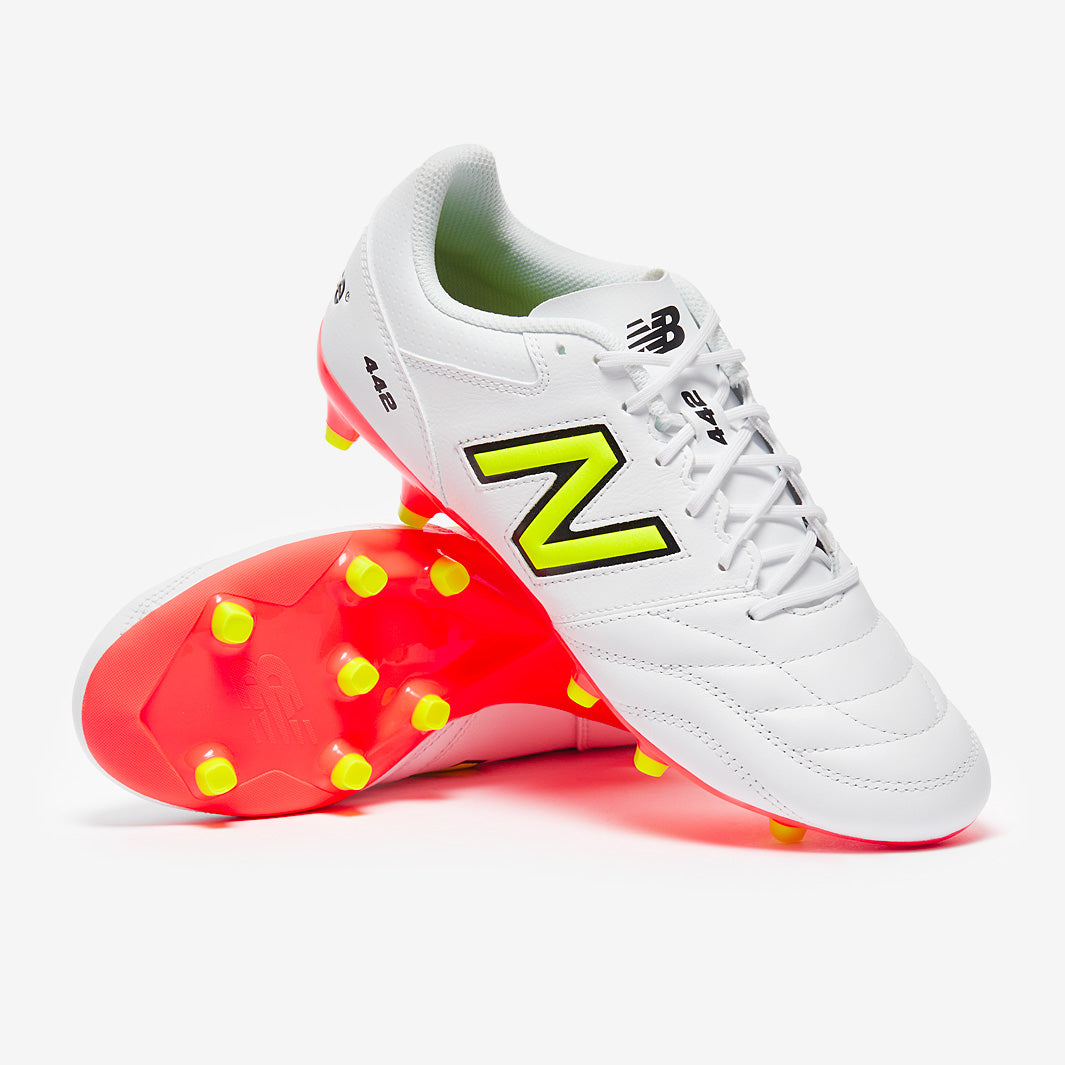New Balance 442 サッカーシューズ ホワイト/イエロー New Balance ニューバランス 442 v2 Pro TF(ホワイト×イエロー