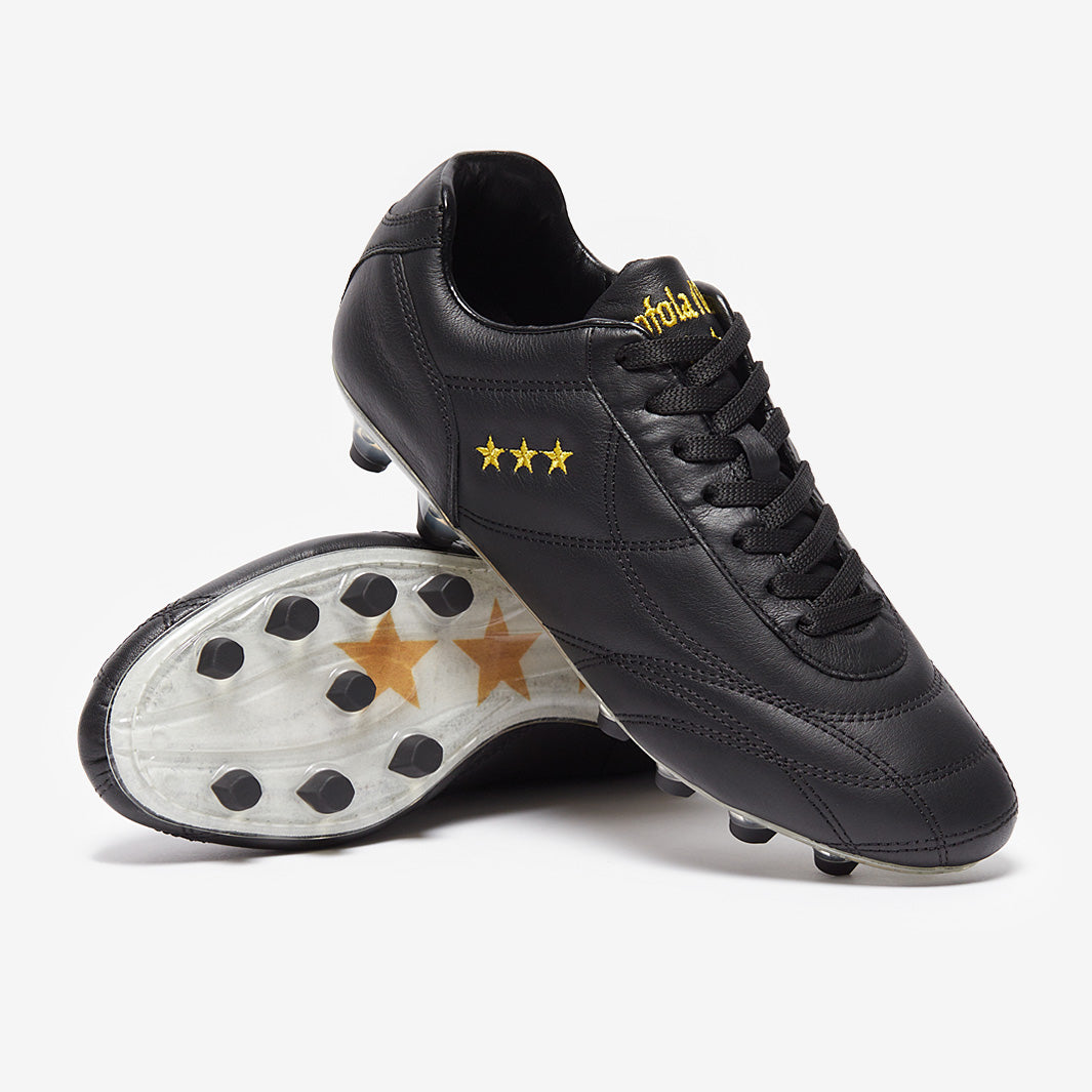 Pantofola d'Oro ブラックサッカーシューズ Pantofola d'Oro Epoca Firm Ground - Black/Gold - Adult Cleats