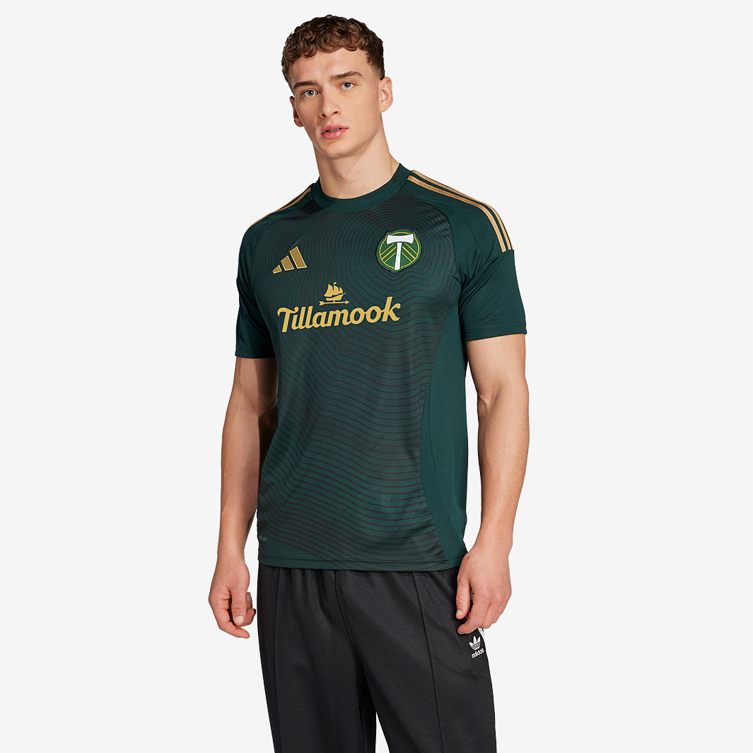 adidas Portland Timbers 2025 Home Jersey - Green Night - Mens Replica