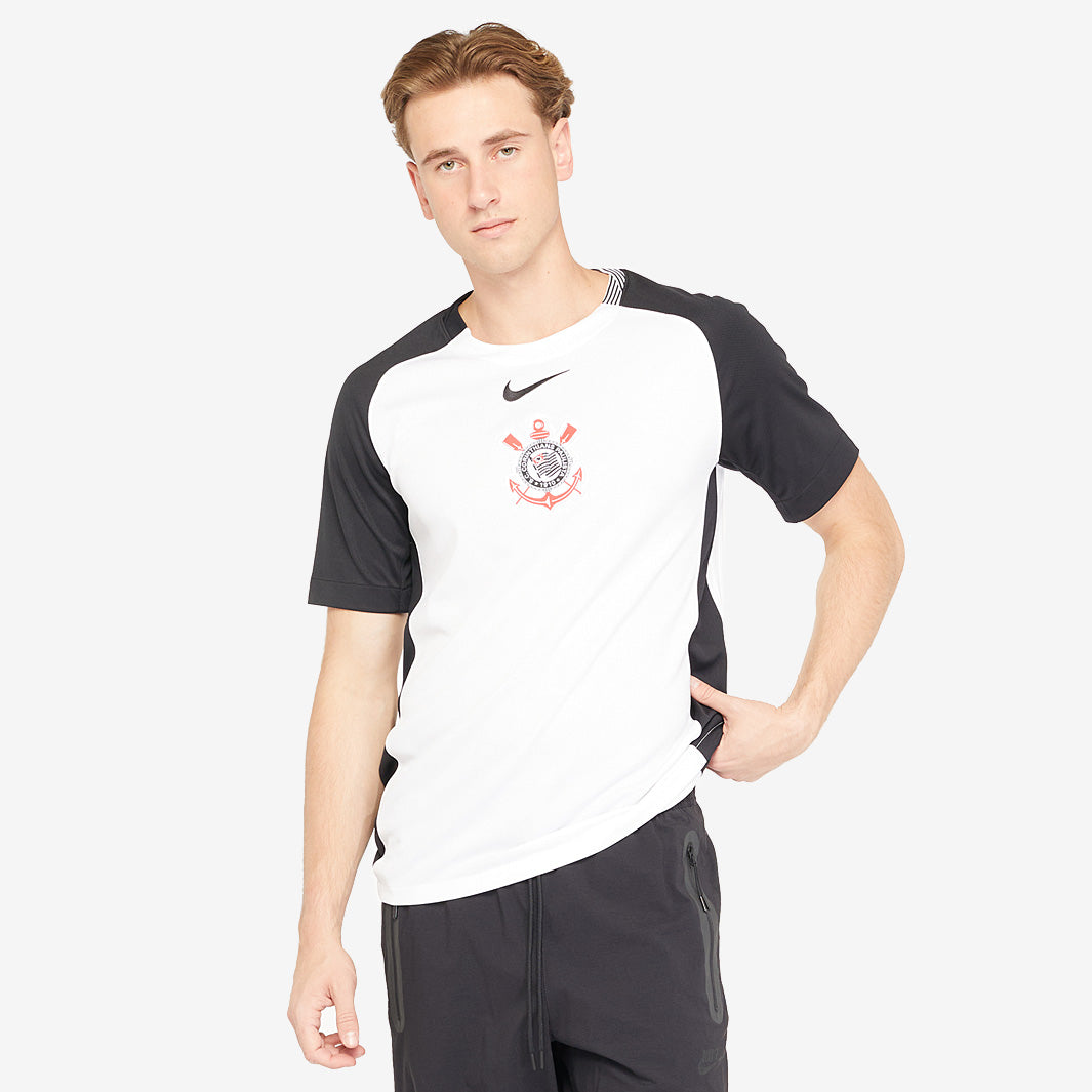 Nike Corinthians 半袖ジャージ Nike Corinthians 2025 Dri-FIT Stadium Home Jersey - White/Black