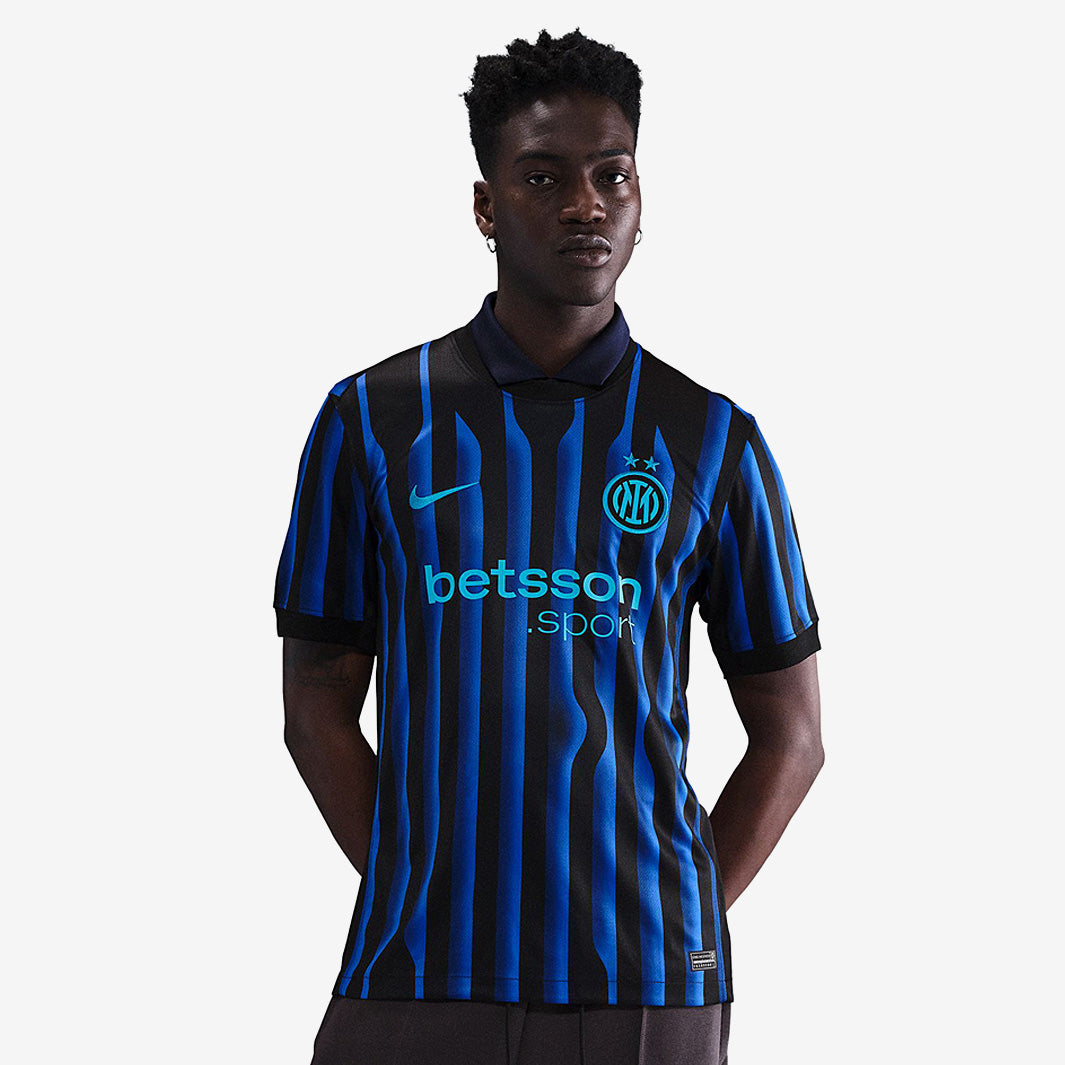 Nike Inter Milan DRI-FIT シャツ S ゲームシャツ 青黒 Nike Inter Milan 25/26 Dri-FIT Stadium Home Jersey - Lyon Blue
