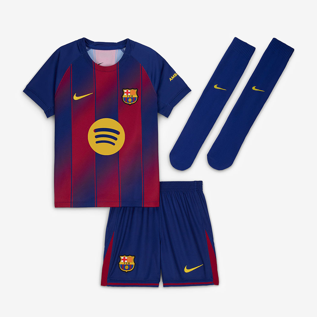 FC Barcelona Nike ウェアセット　ジュニア Nike FC Barcelona 25/26 Little Kids Dri-FIT Stadium Home Kit