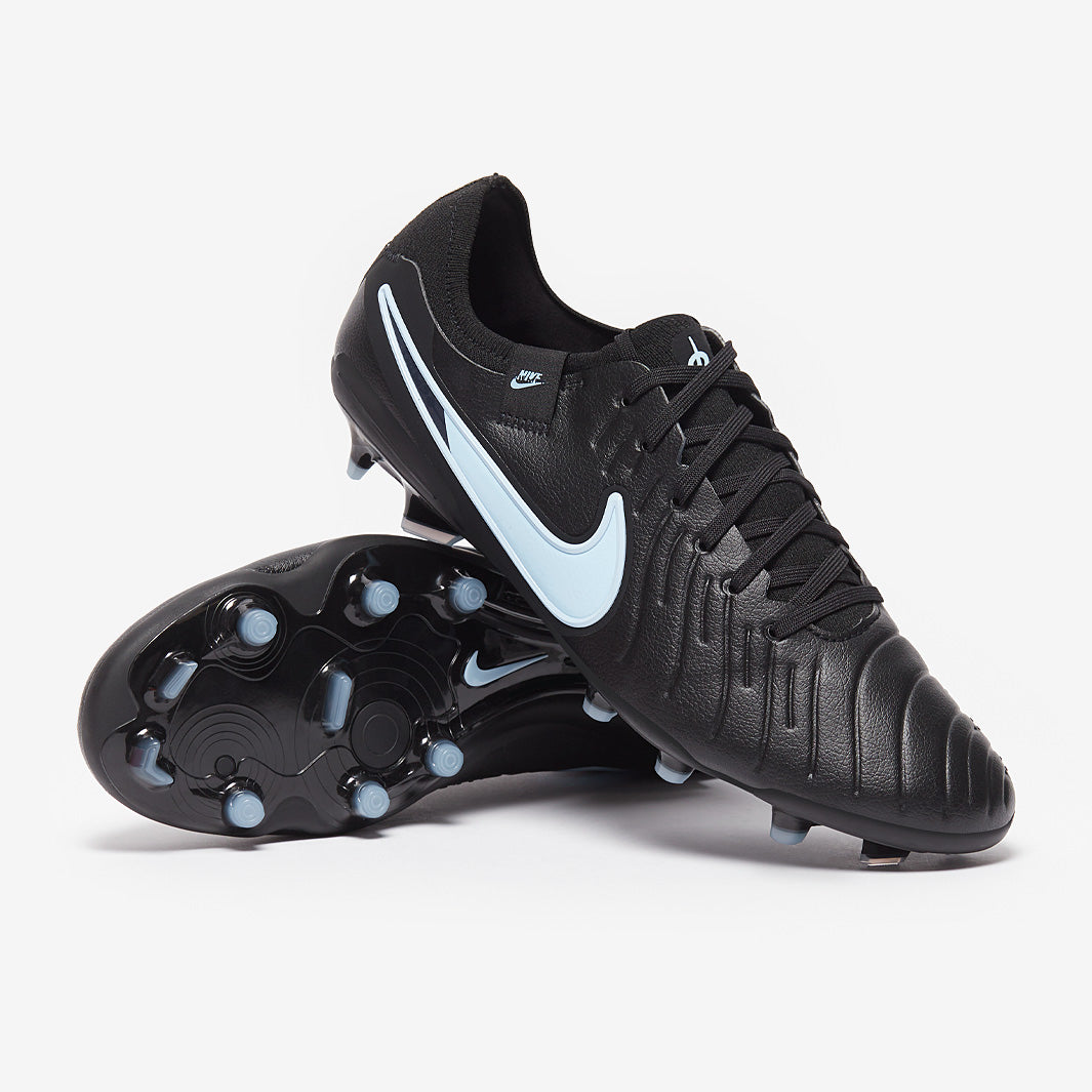 Nike Tiempo Legend X Pro Firm Ground - Black/Ice Blue - Adult Cleats