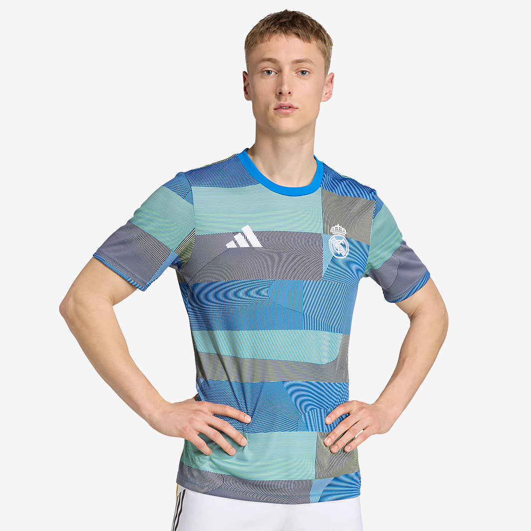 adidas Real Madrid 25/26 Pre-Match Jersey - Bluebird - Mens Replica