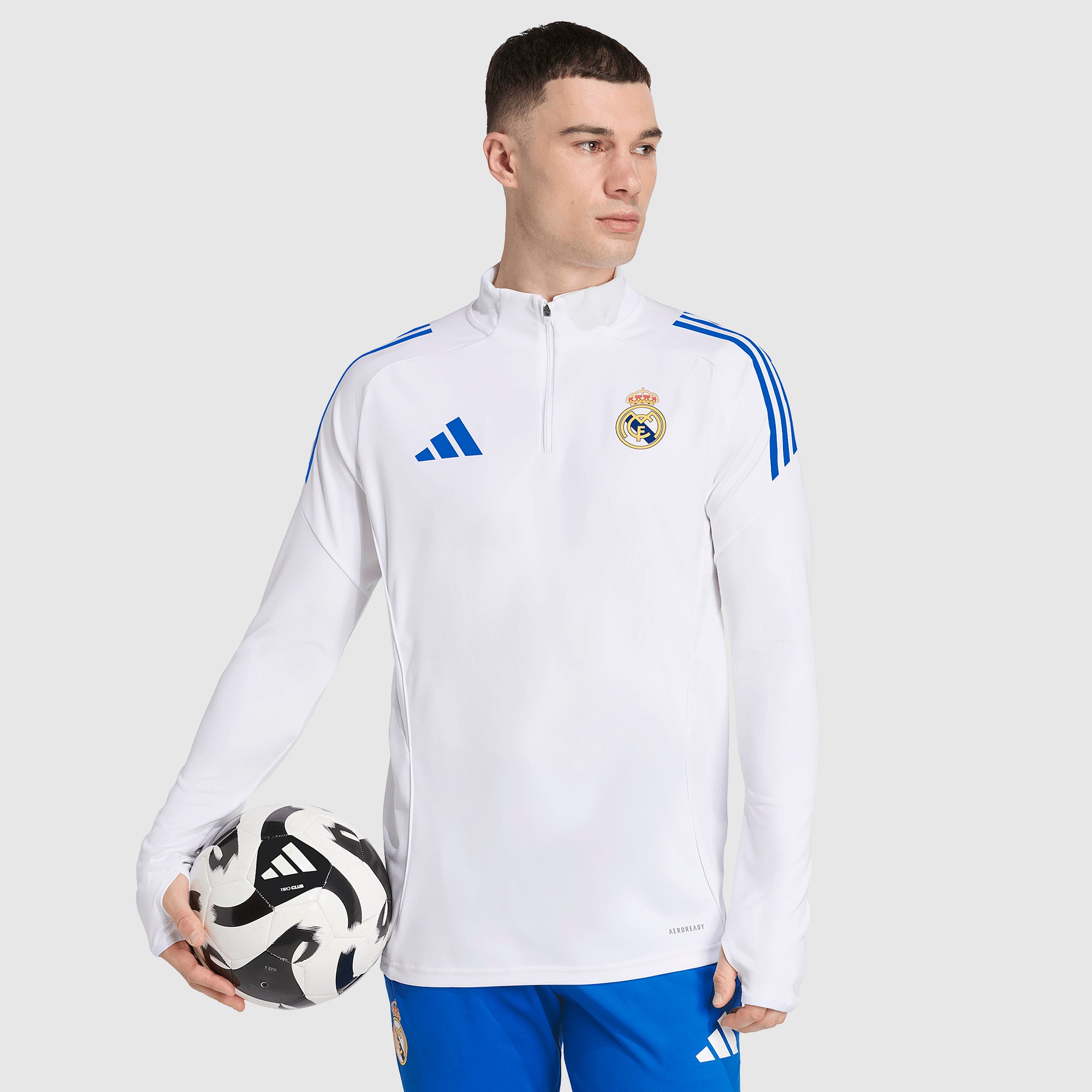 adidas Real Madrid 長袖ユニフォーム25/26 Clothing - Real Madrid 25/26 Long Sleeve Home Jersey - White