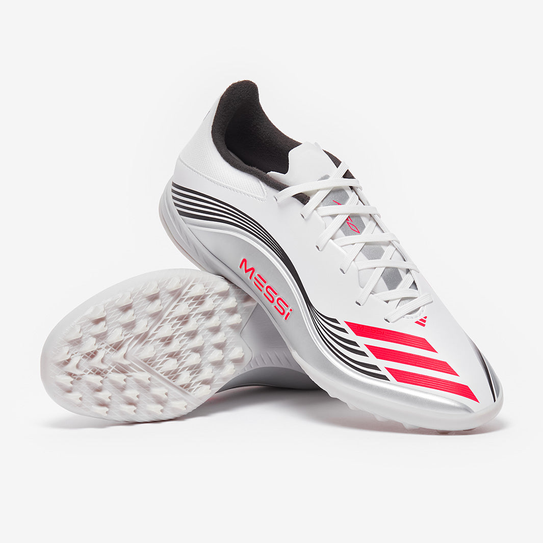 adidas F50 League Turf x Messi - Ftwr White/Lucid Red/Silver Met